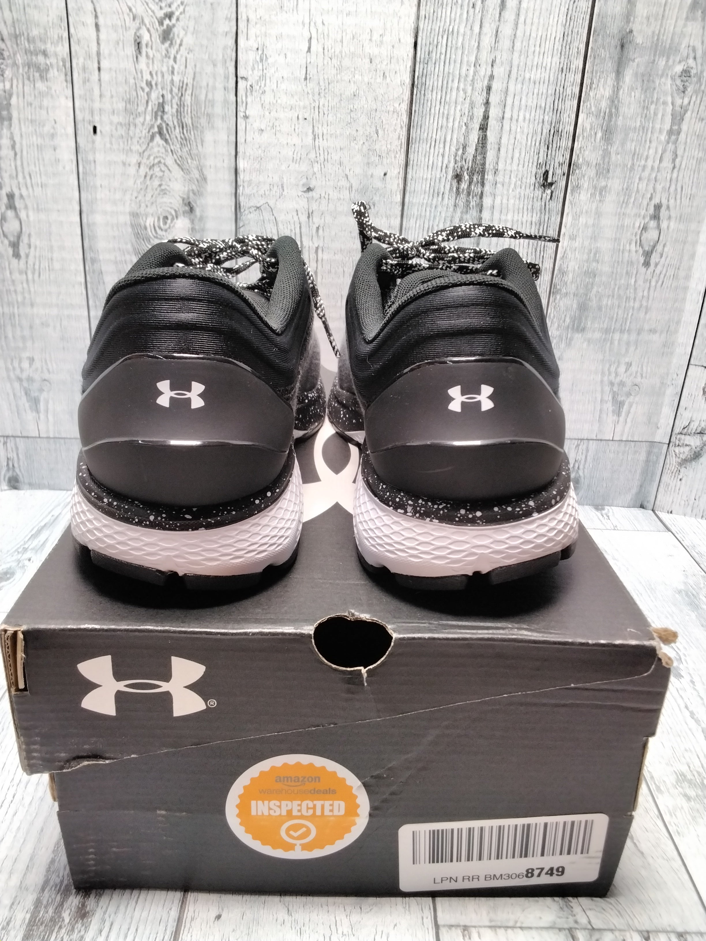 Under Armour Women's Charged Escape 3 Evo Running Shoe, Black/White, Sz 10 (7781282545902)