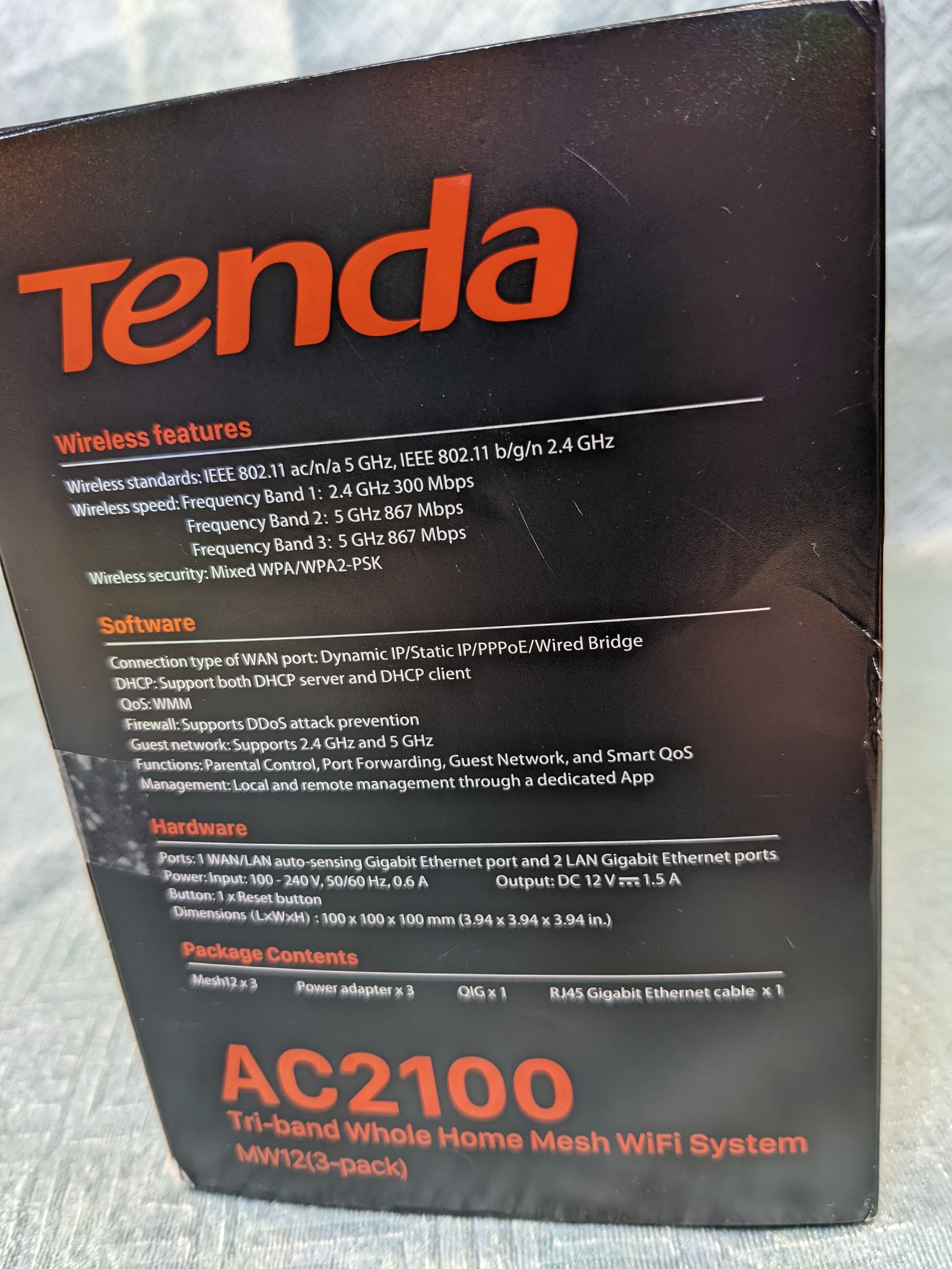 Tenda NOVA Whole Home Mesh Wi-Fi System, Tri-Band AC2100 Router/Extender Replacement, 100+ Devices (7555687448814)