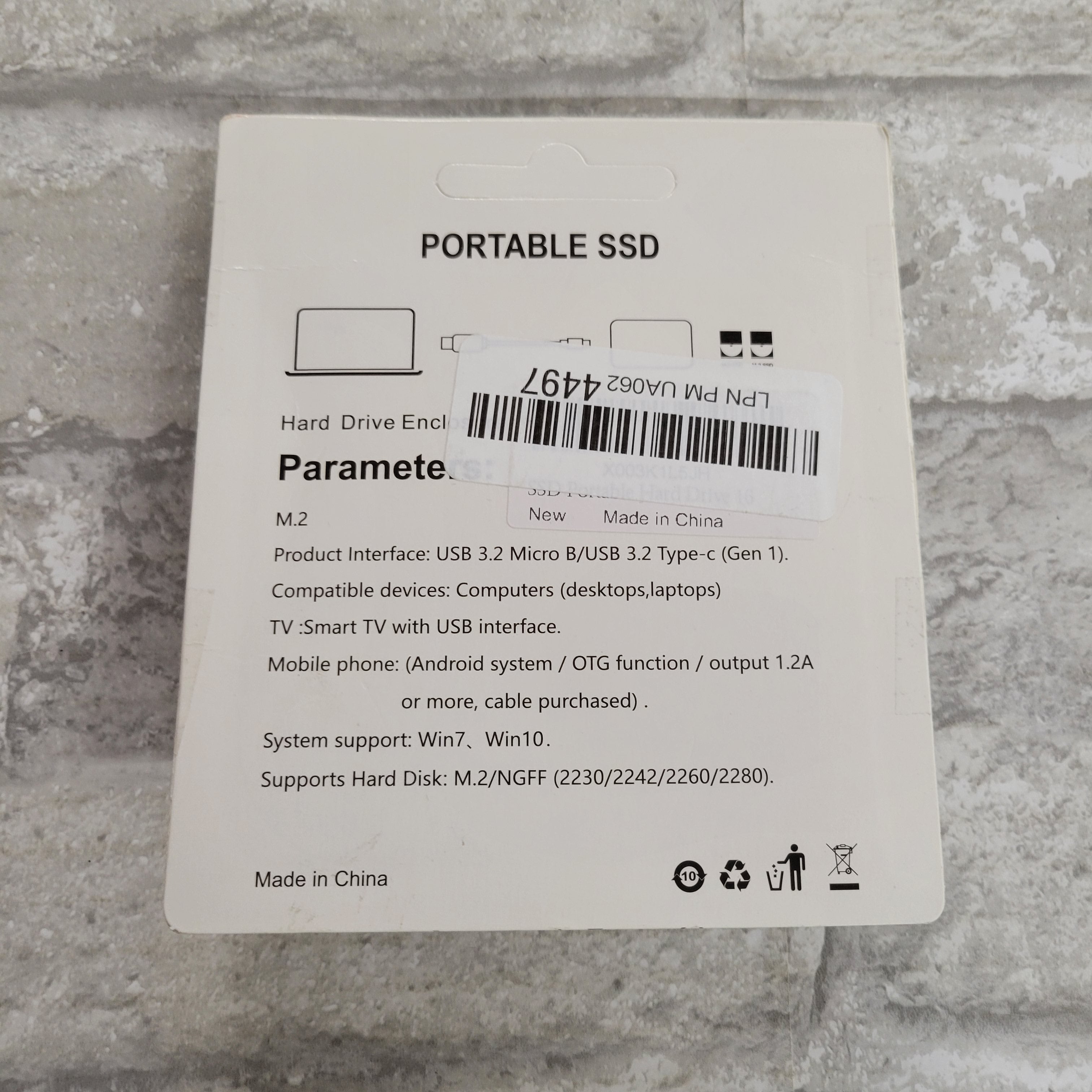 16TB Portable SSD USB 3.1 Type C (8046025965806)
