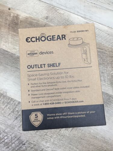 EchoGear Outlet Shelf Model EGOS1-W1 New Open Box White (6922760552631)