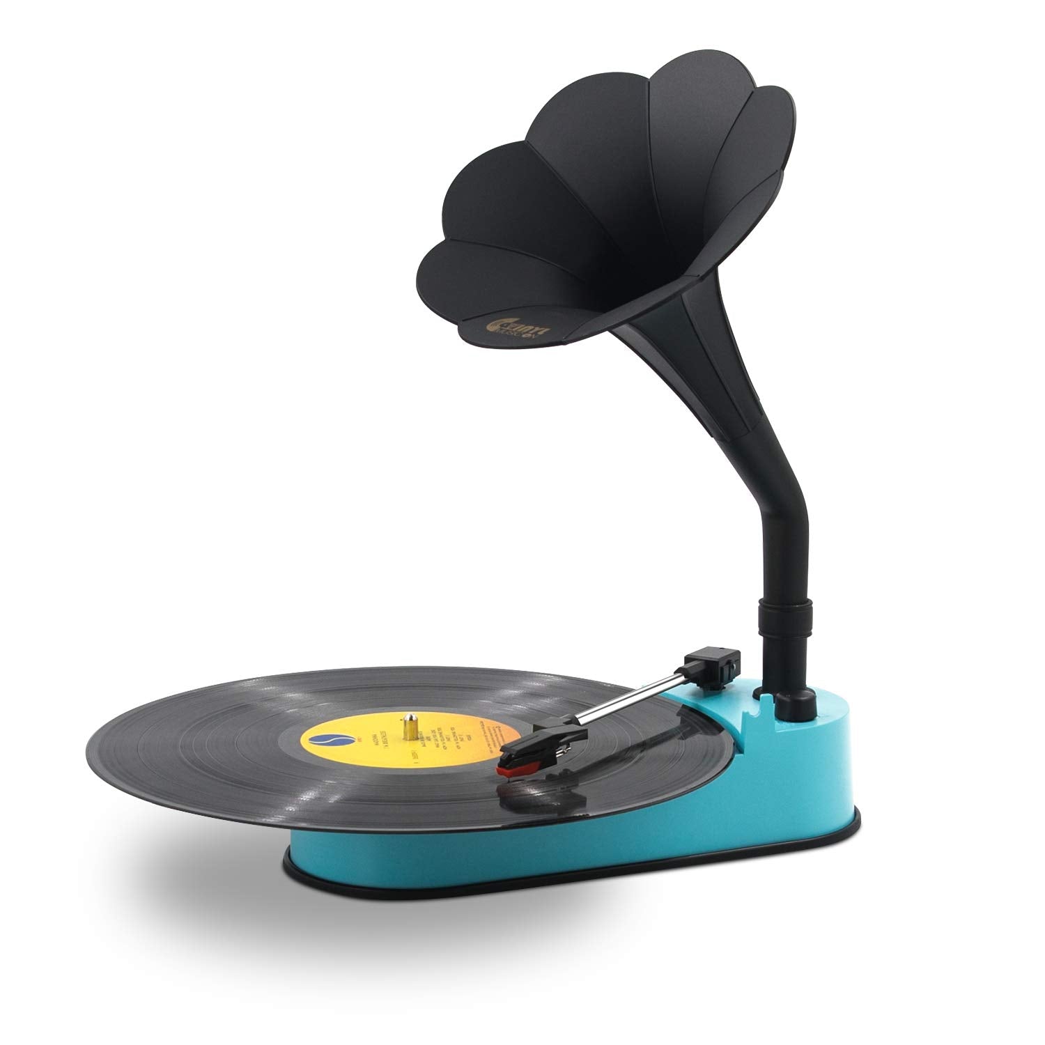 Turntable Record Player with Horn Speaker for 33/45 RPM Records,Mini Gramophone (6973332619447)