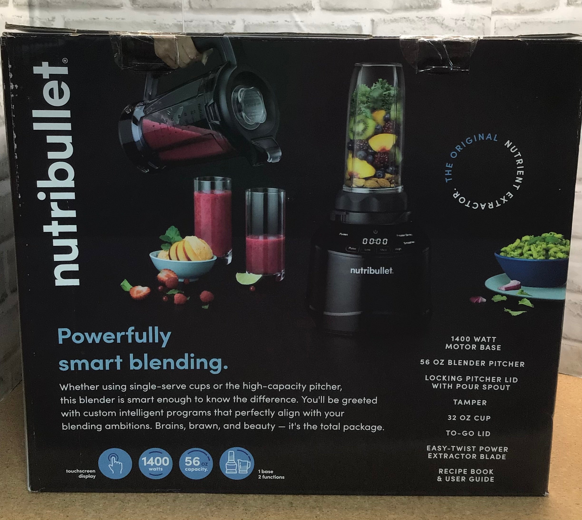 NutriBullet NBF50520 Touch Combo Blender, 64 oz, Black