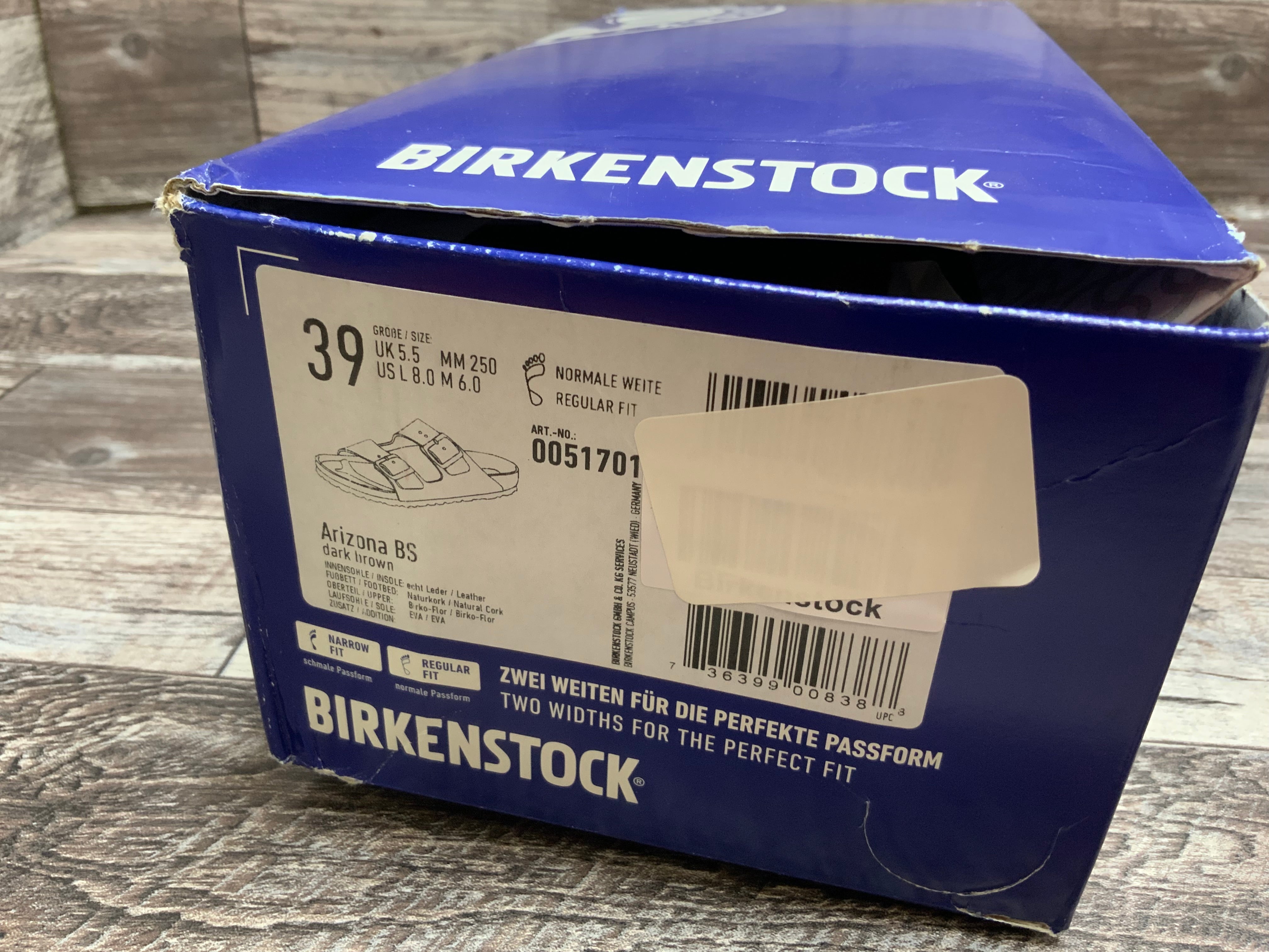 Birkenstock Arizona BS - (0051701) **Size 8, Dark Brown** (8076301172974)