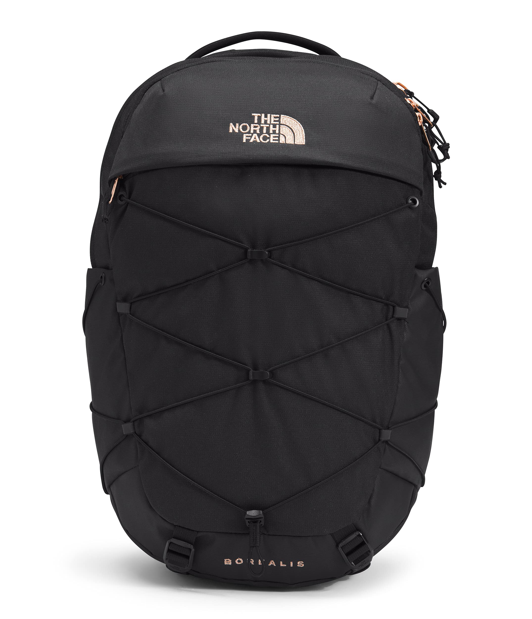 The North Face Women's Borealis School Laptop Backpack, TNF Black Heather/Burnt Coral Metallic, One Size (7834452590830)