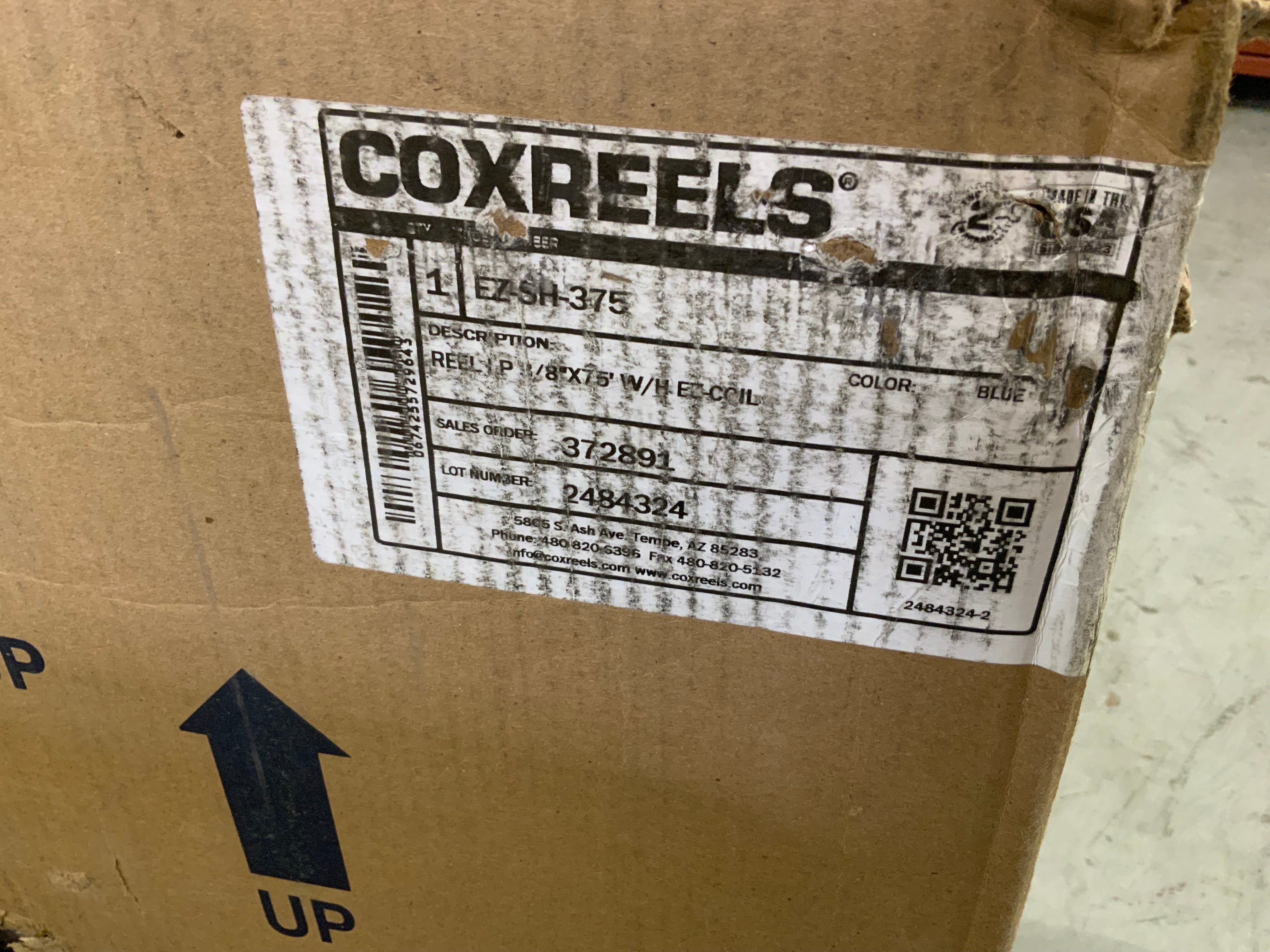 Coxreels EZ-SH-375 Safety Series Super Hub Spring Rewind Reel with Hose (8183548412142)