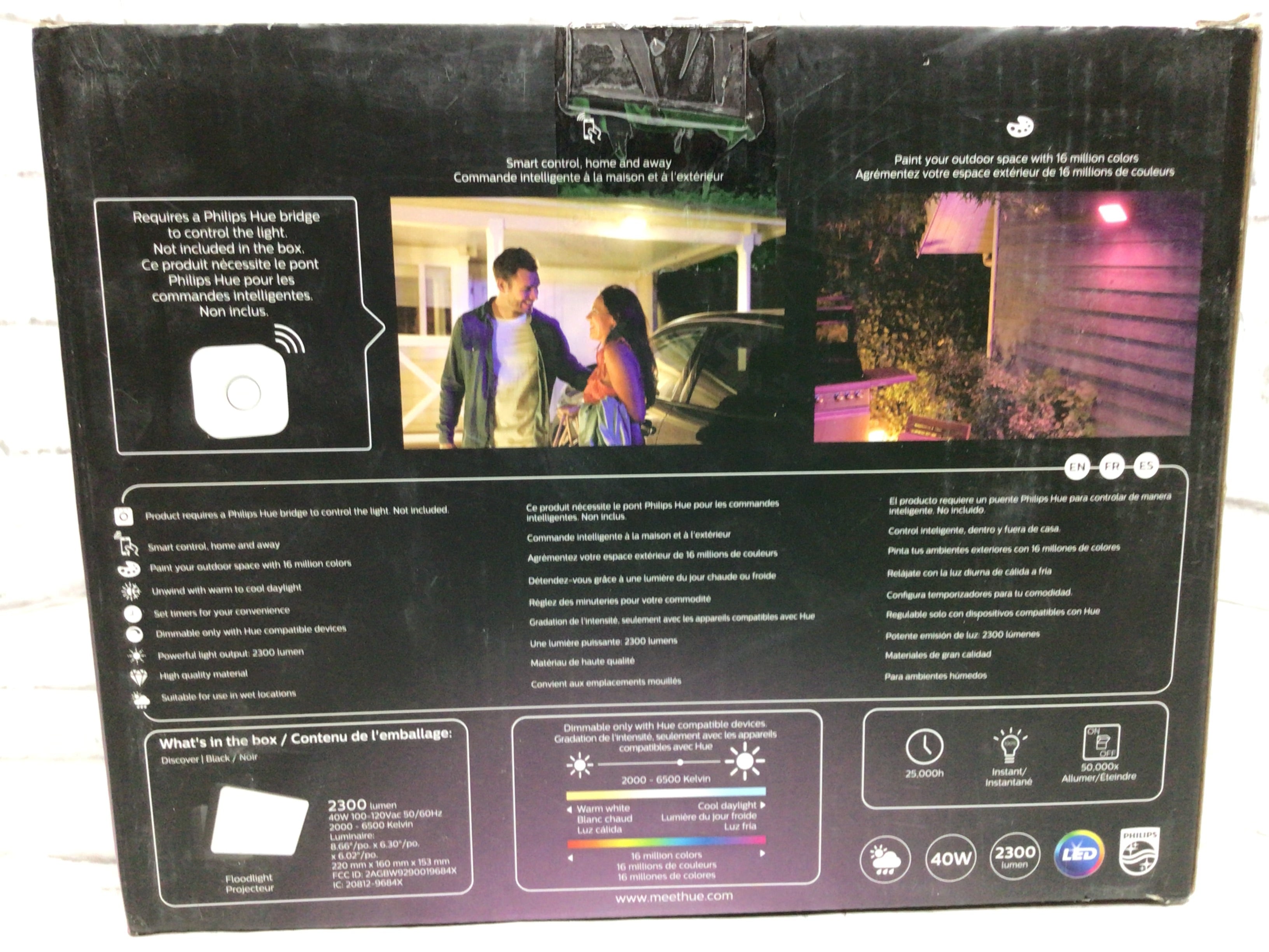 Philips Hue White and Color Ambiance Smart LED Outdoor Flood Light (1743530V7) (8161358381294)