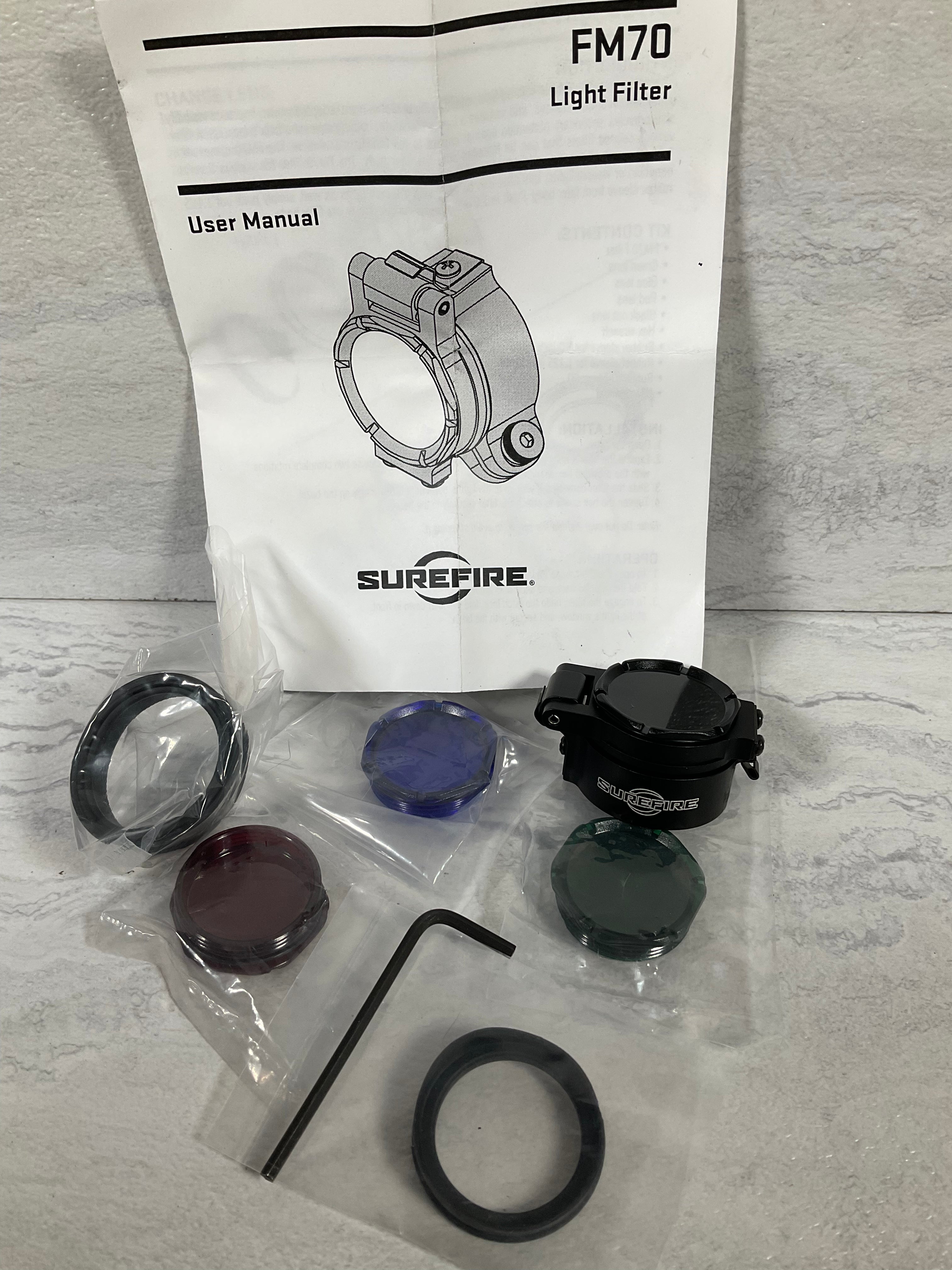 ［美品］激レア　SUREFIRE MODEL FM43&FM63 Surefire FM70 Filter Assembly with Red, Blue, Green, and