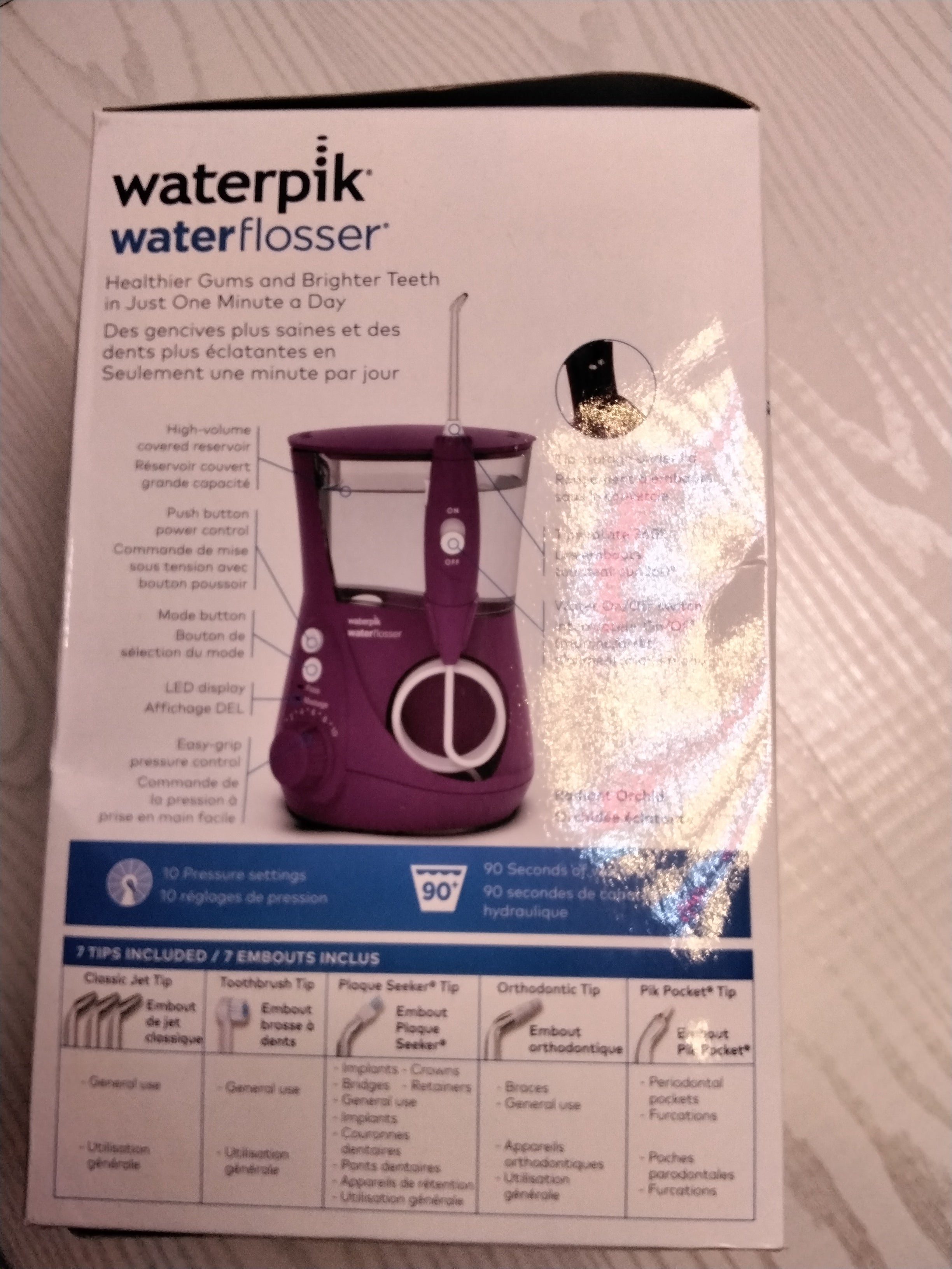 *SEALED* Waterpik WP-665 Water Flosser Electric Dental, Aquarius, Orchid (7704022384878)