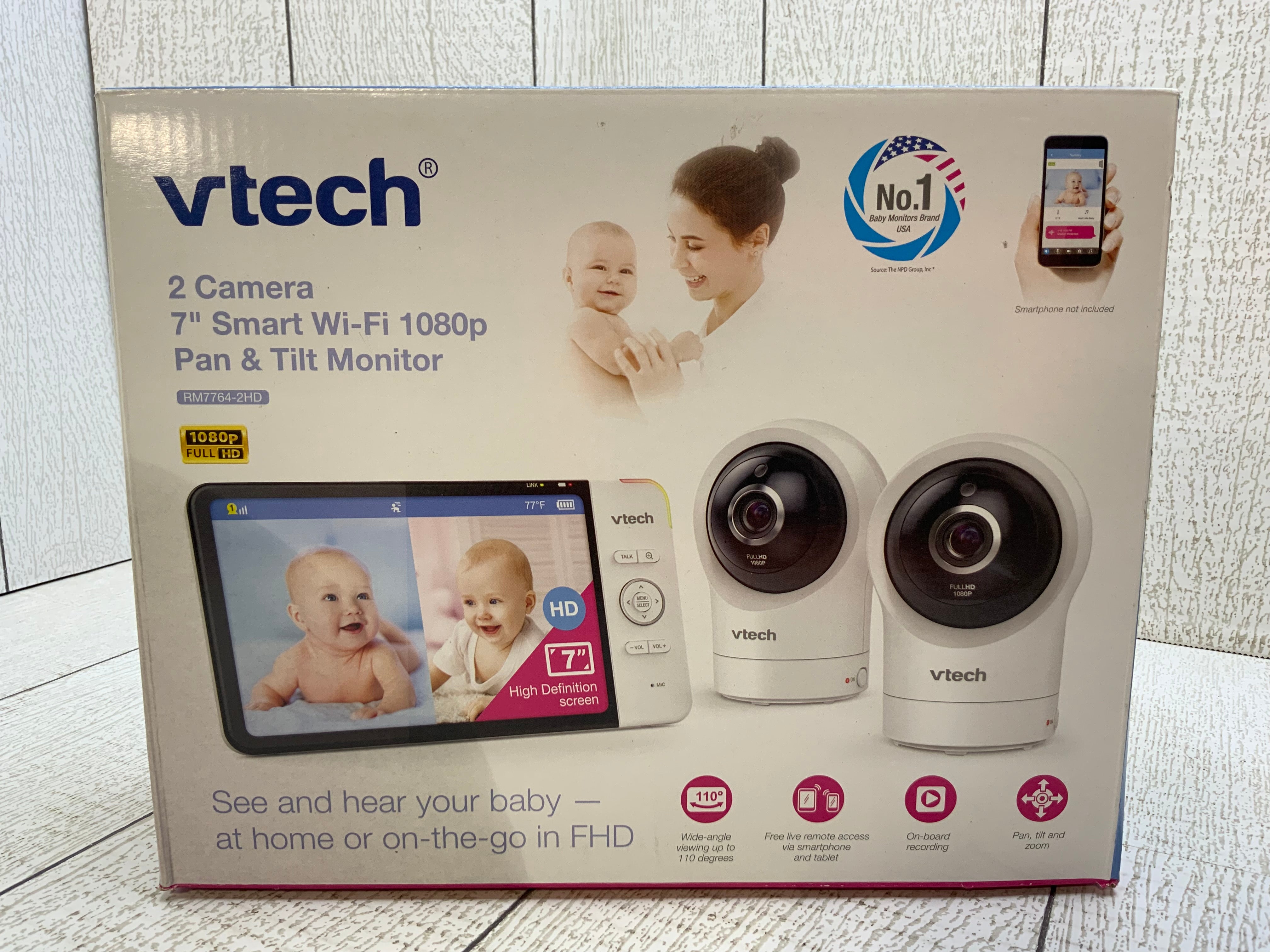 VTech RM77642HD 1080p Smart WiFi Remote Access 2 Camera BabyMonitor
