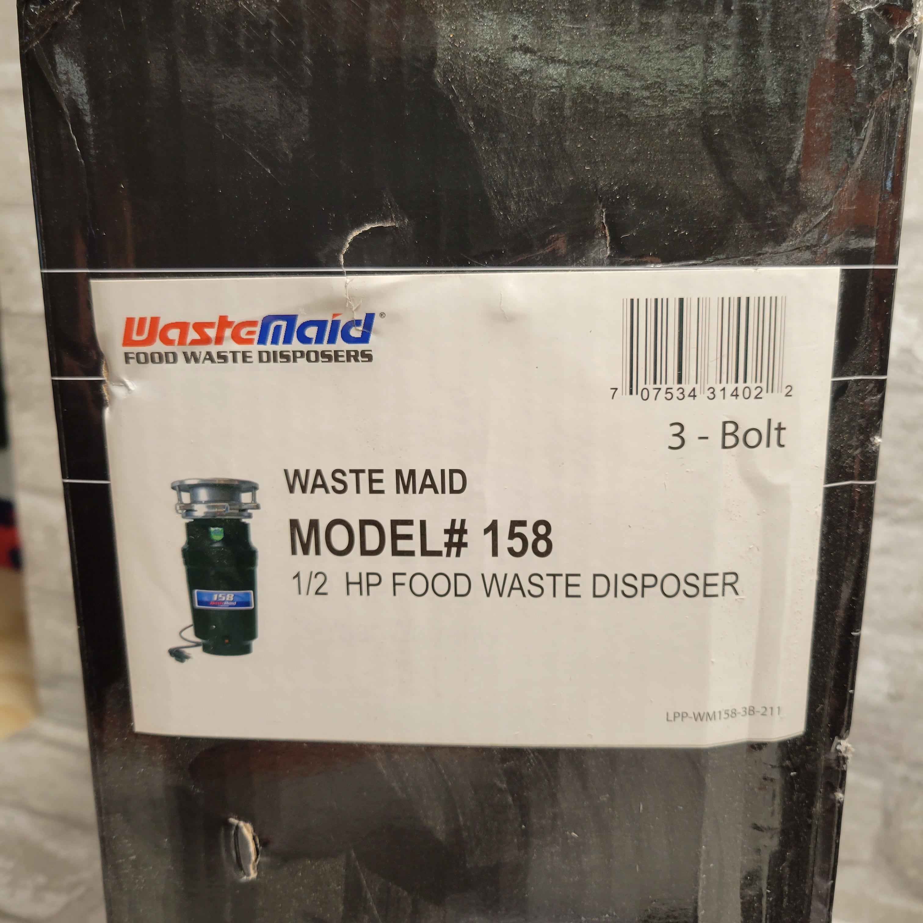 Waste Maid 1/2 HP Standard Kitchen Garbage Disposal, Attached Power Cord (8020756758766)