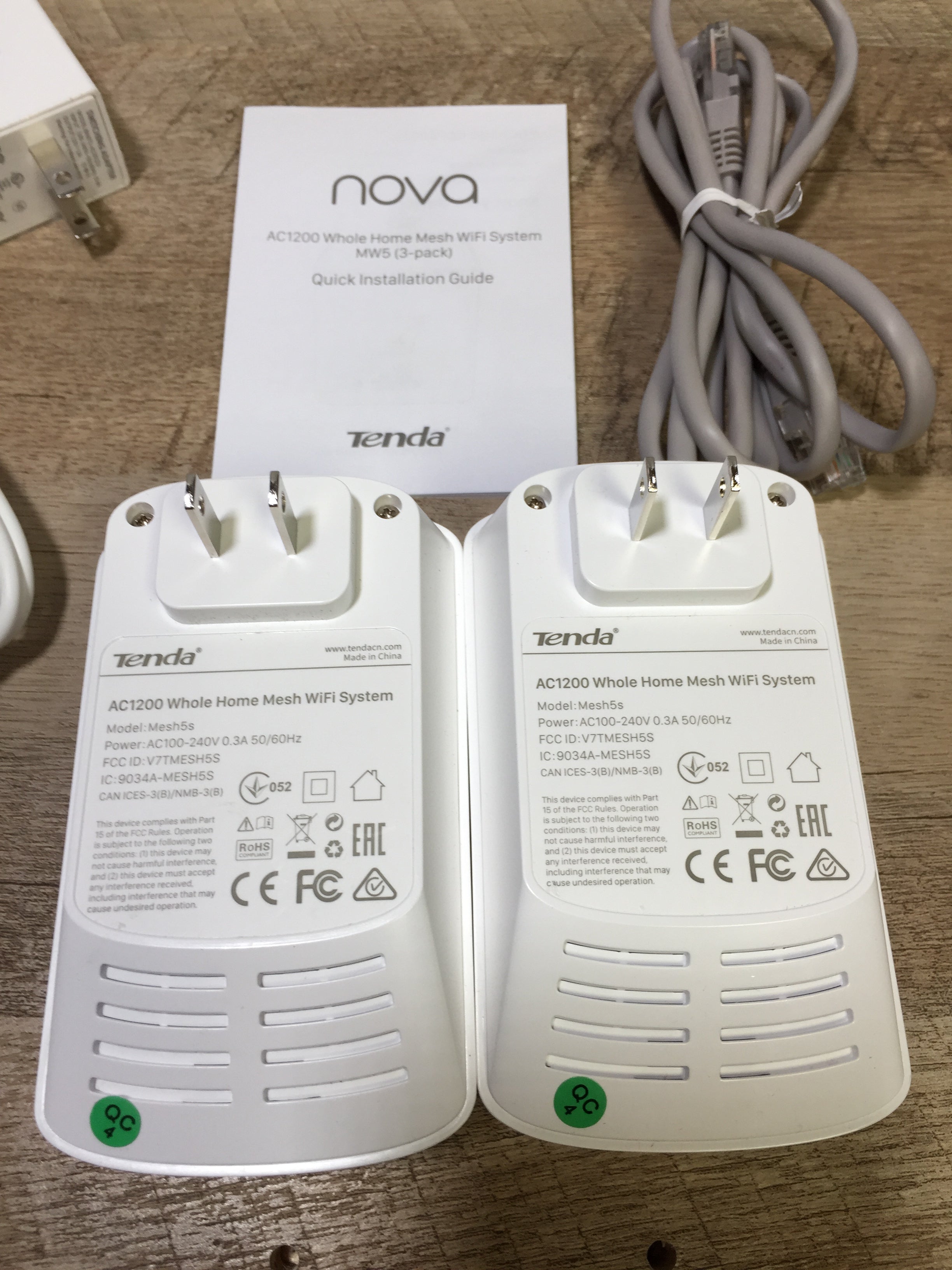 Tenda Nova Mesh WiFi System (MW5)-Up to 3500 sq.ft. Plug-in Design, 3-pack (6960110174391)