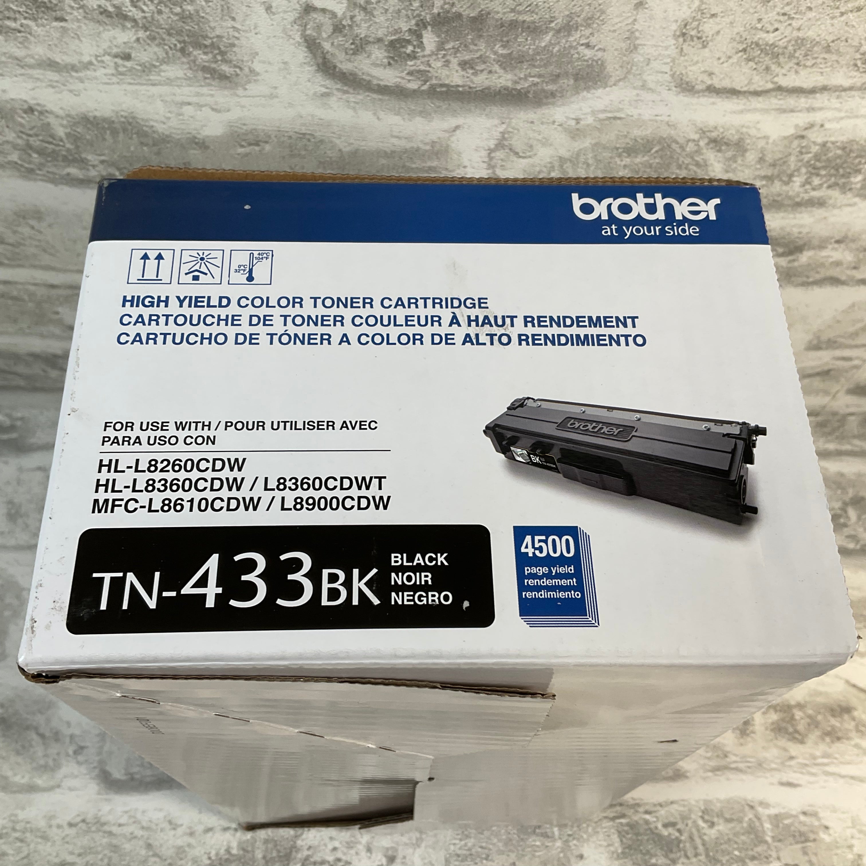 Brother Genuine TN433BK High Yield Toner-Retail Packaging , Black, 1 Size (7498437755118)