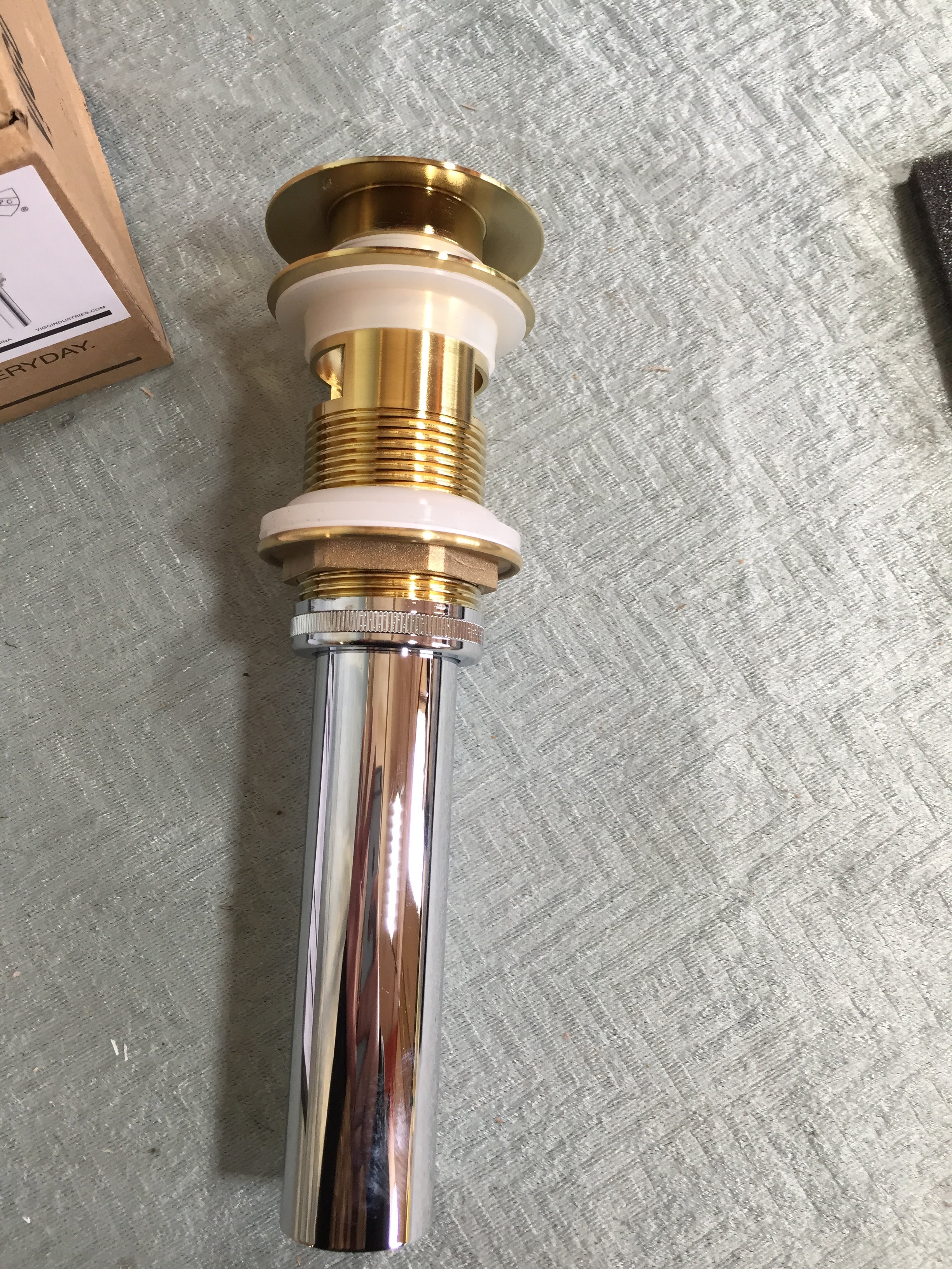 VIGO VG16002MG Bathroom Sink Pop-up Drain Brushed Matte Gold (7653219238126)