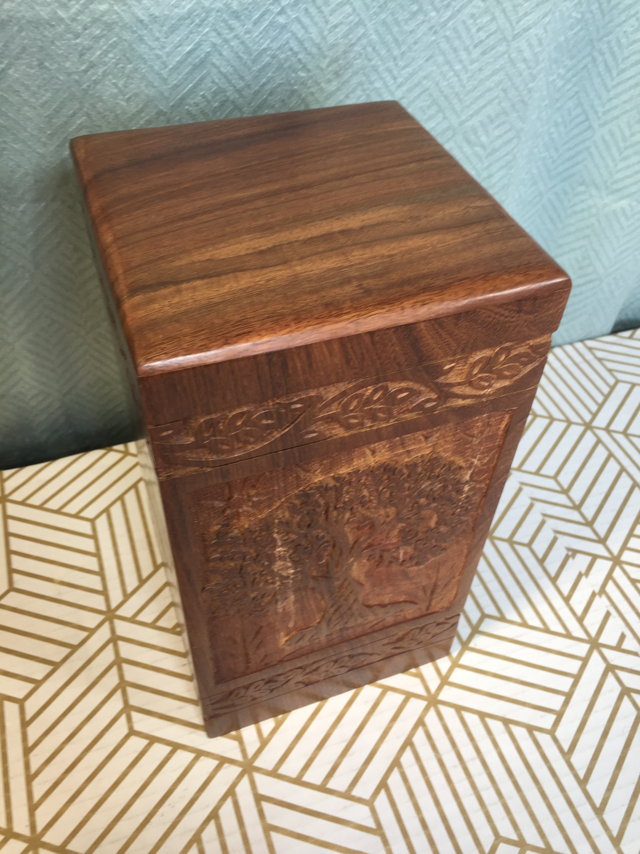 Tree of Life Urn/ Wooden Box for Human Ashes (7727831744750)
