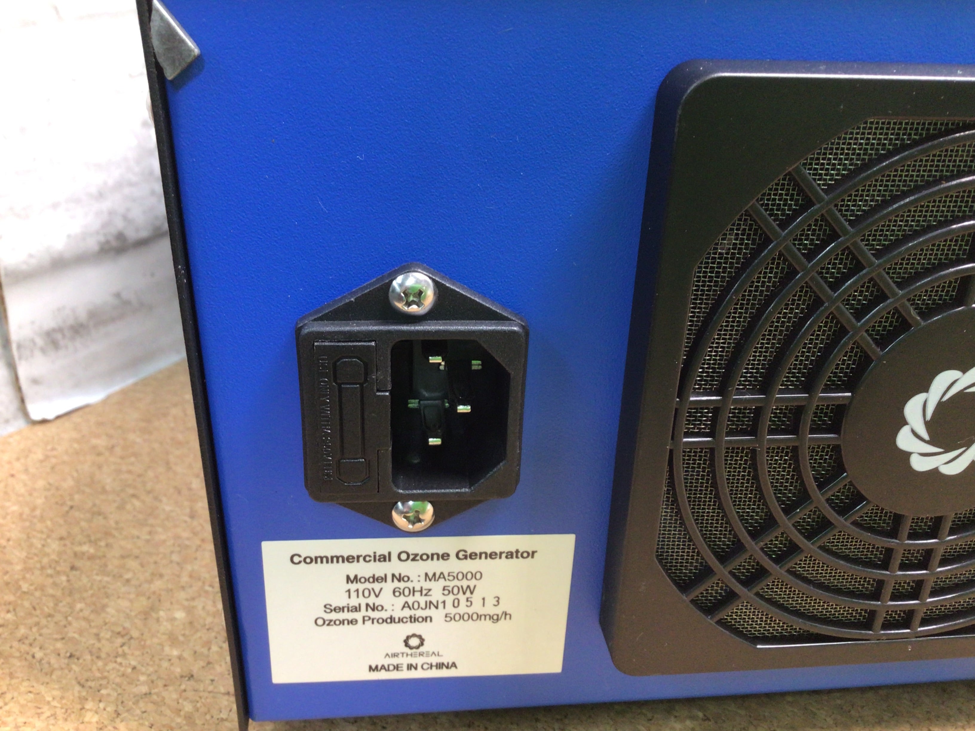 AIRTHEREAL MA5000 Com.Ozone Generator, 5000mg/Home Air Ionizers Deodorizer (7936417530094)