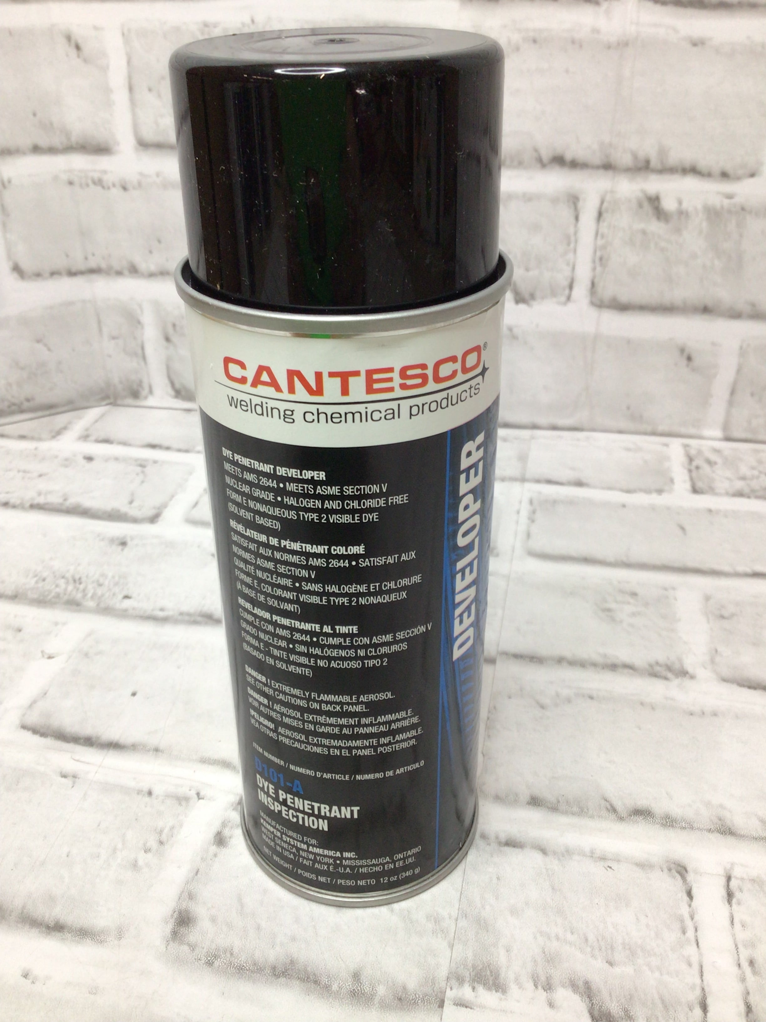 Cantesco D101-A DEVELOPER STANDARD Dye Penetrant Inspection (12 cans 12 oz ea.) (8128806387950)
