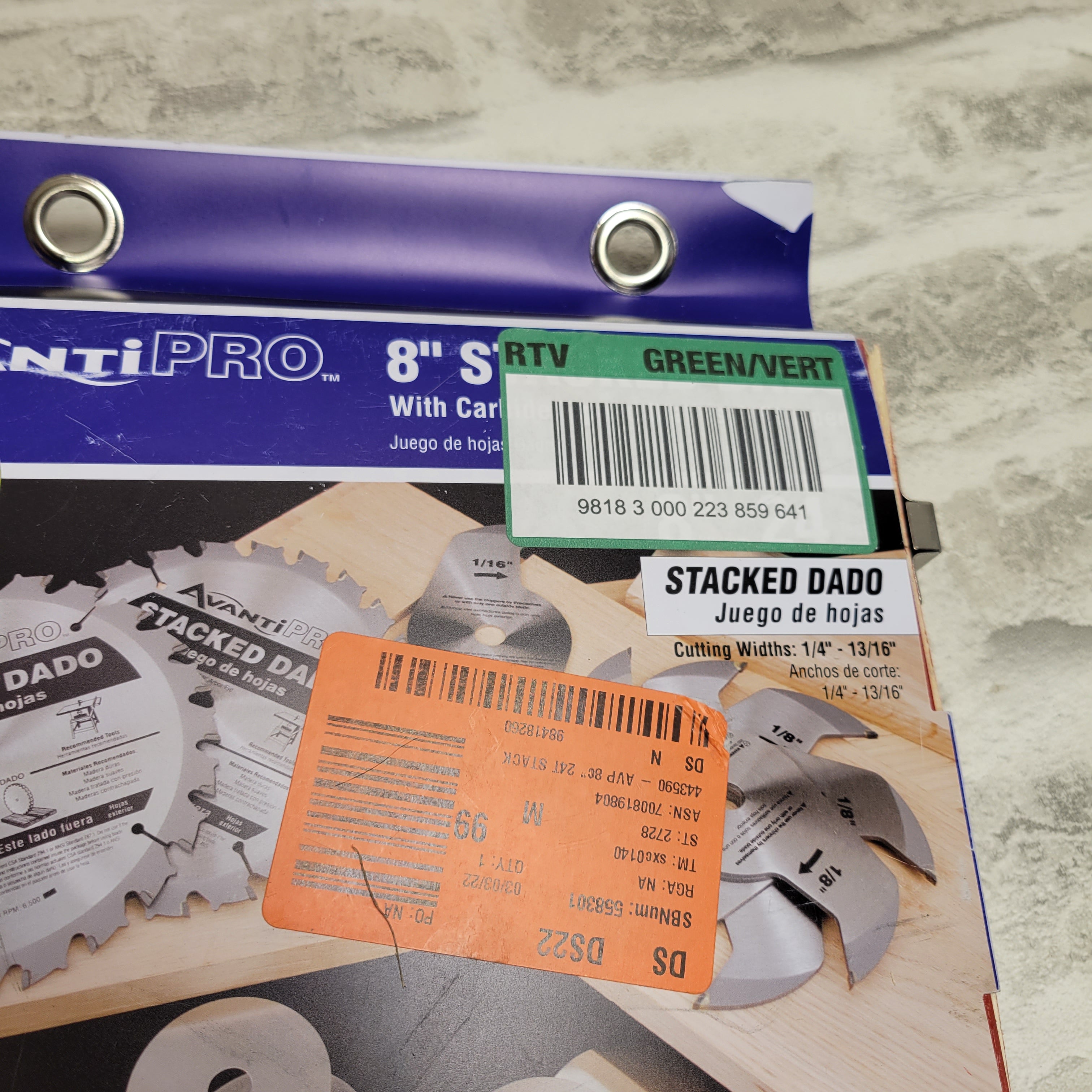 Avanti Pro 8" x 24T Stacked Dado Set