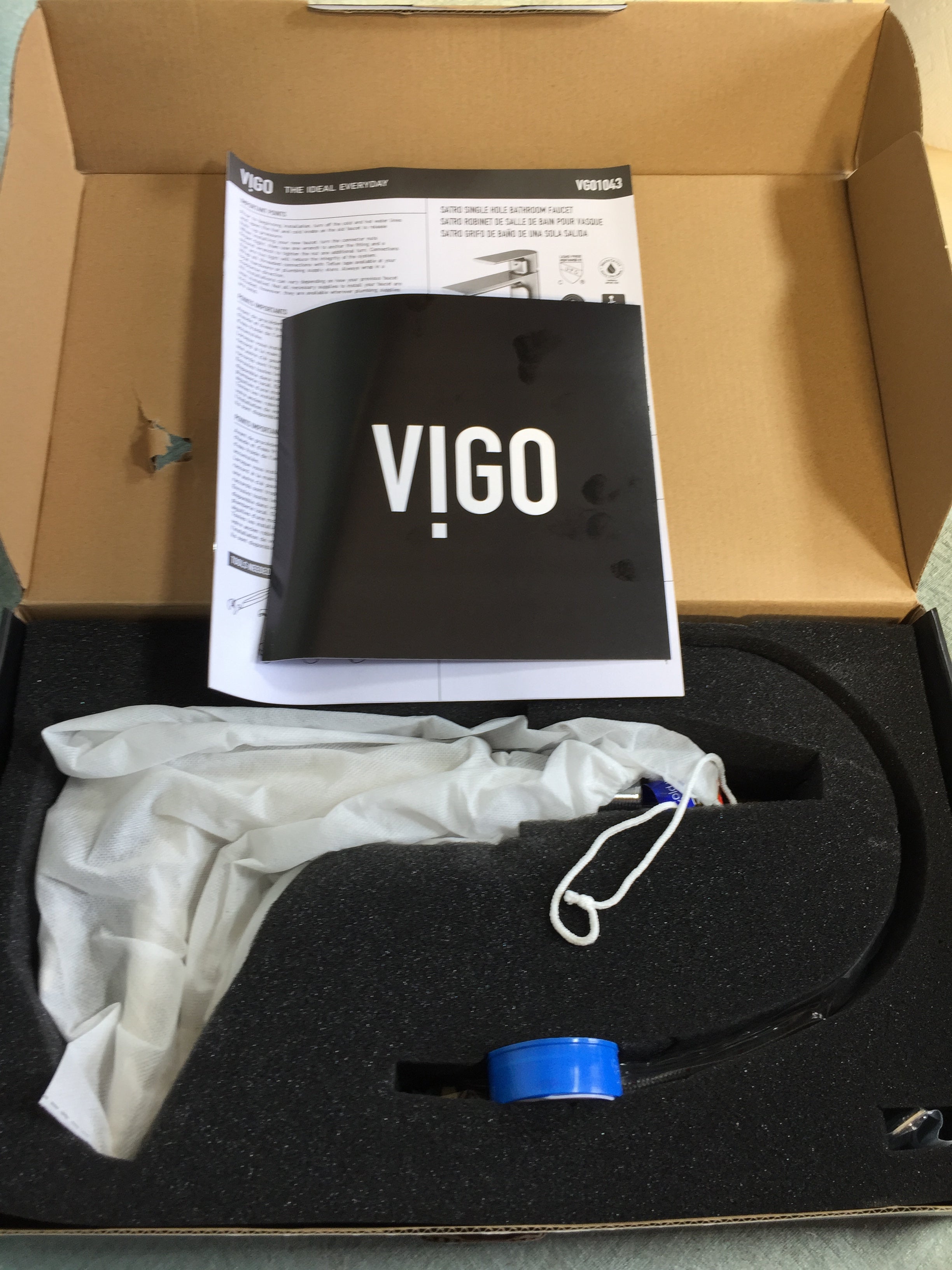 VIGO VG01043BN Davidson Brushed Nickel Bathroom Faucet Single Handle/Hole (7653145280750)
