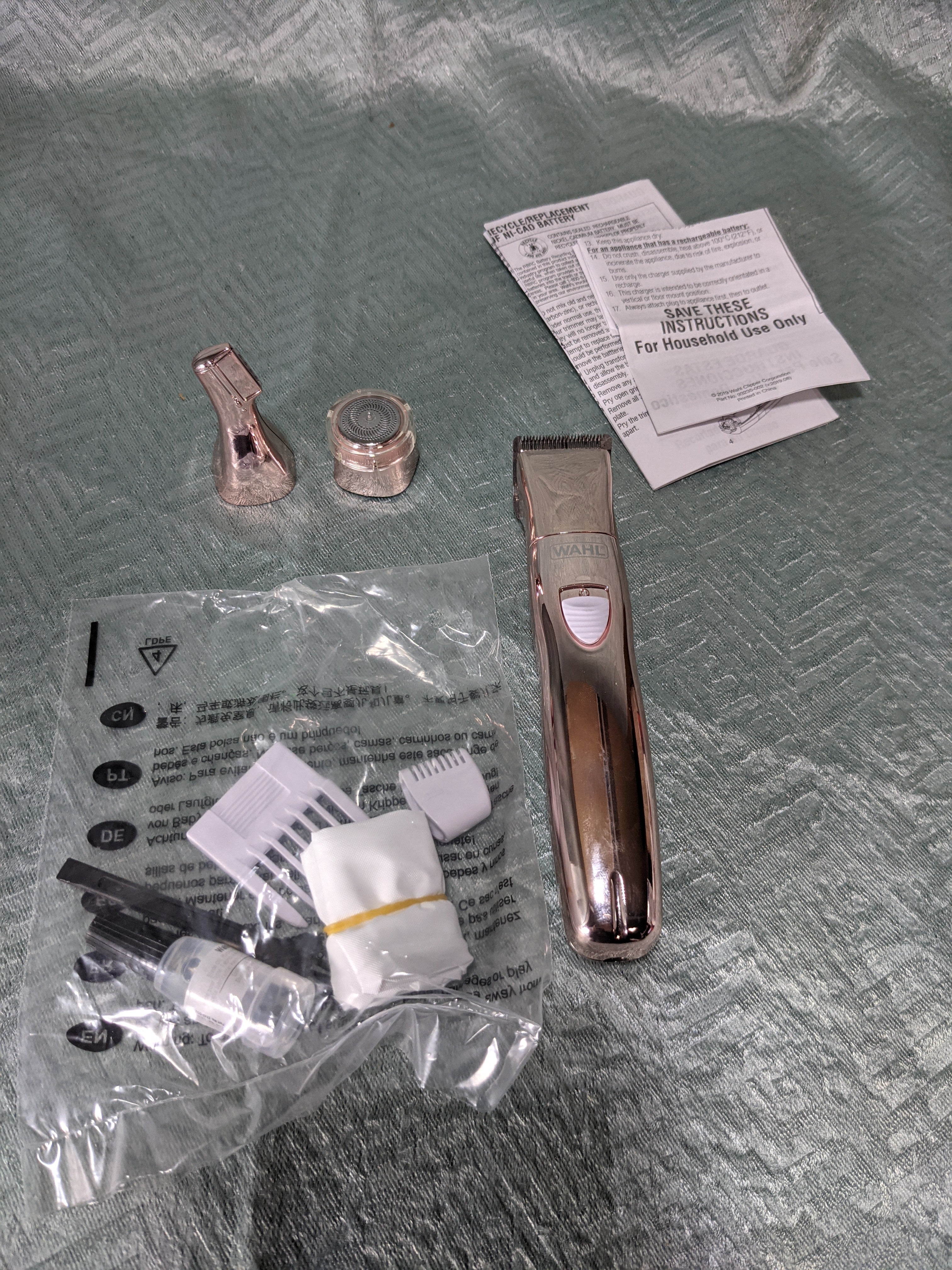 Wahl Clipper Rechargeable Electric Razor, Trimmer, Shaver, & Groomer for Women (7342622114030)