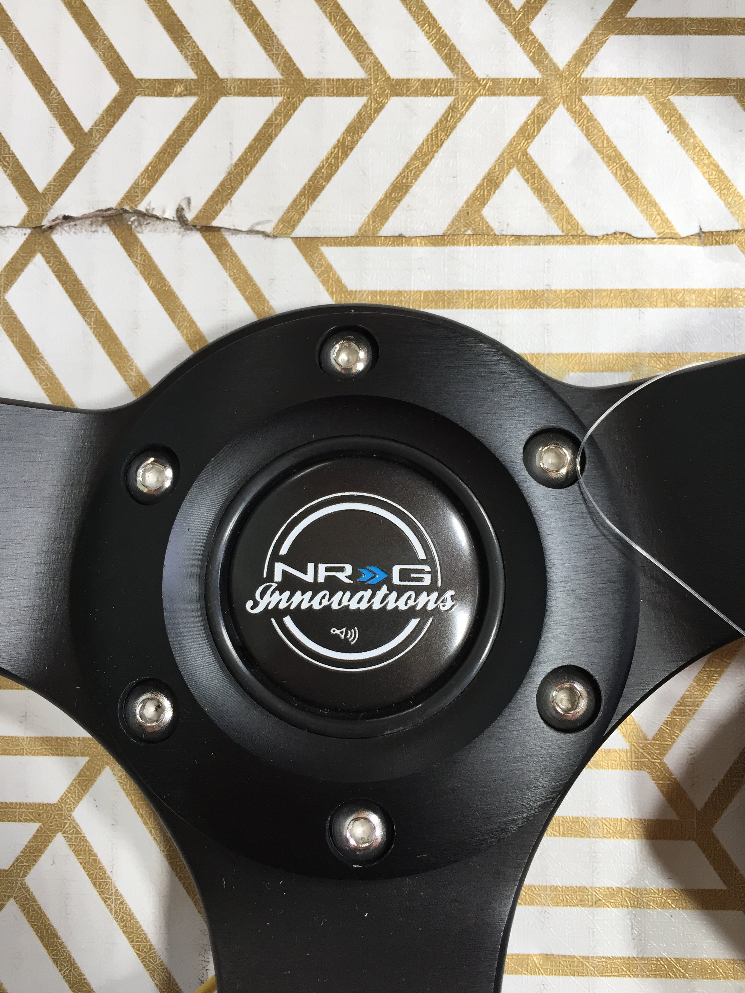 NRG Innovations Steering Wheel Deep Dish 350mm 13.78in Black Suede w/ Spokes (7926199714030)