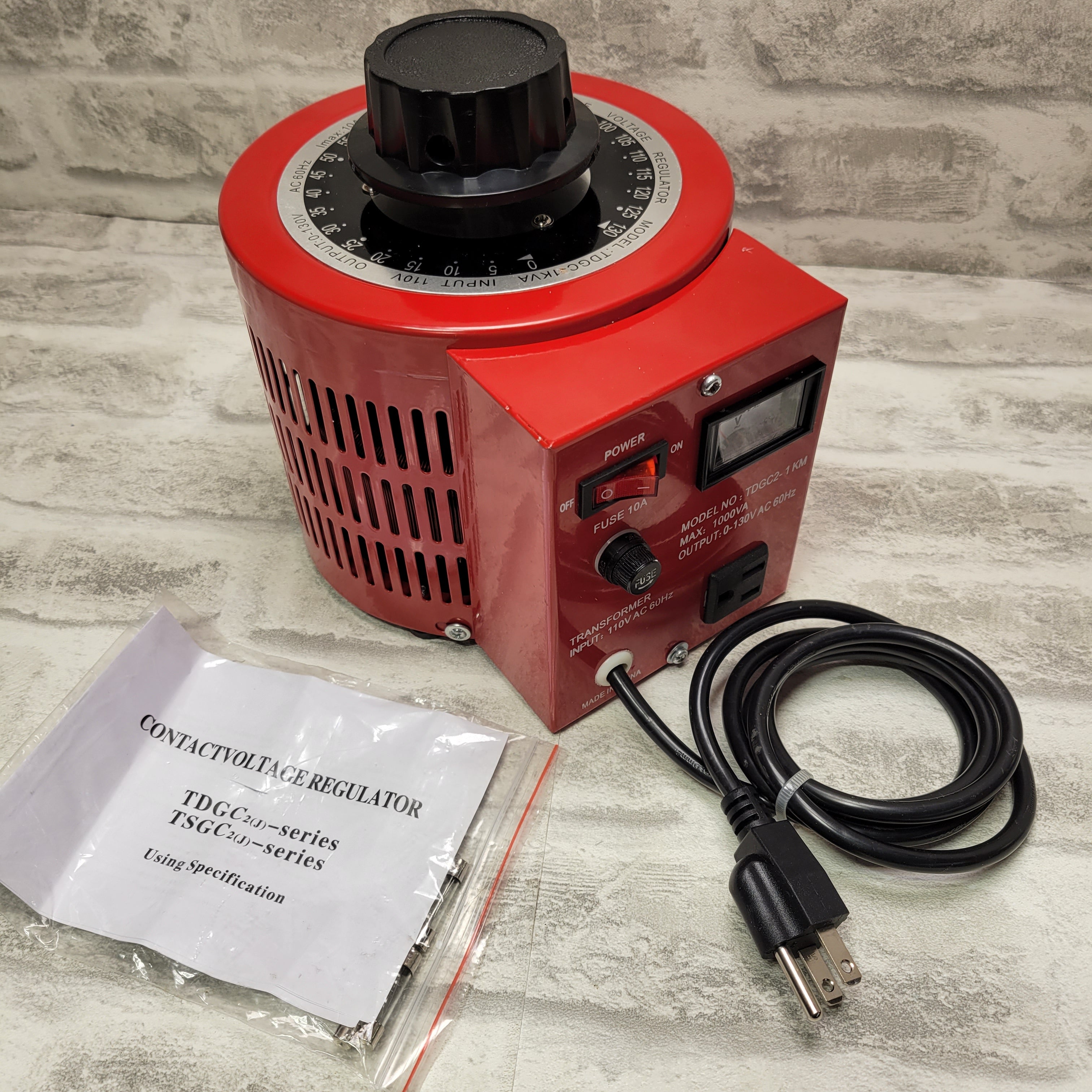 10Amp Transformer Variable 1000VA AC Voltage Regulator 110V 0-130V (7603297157358)