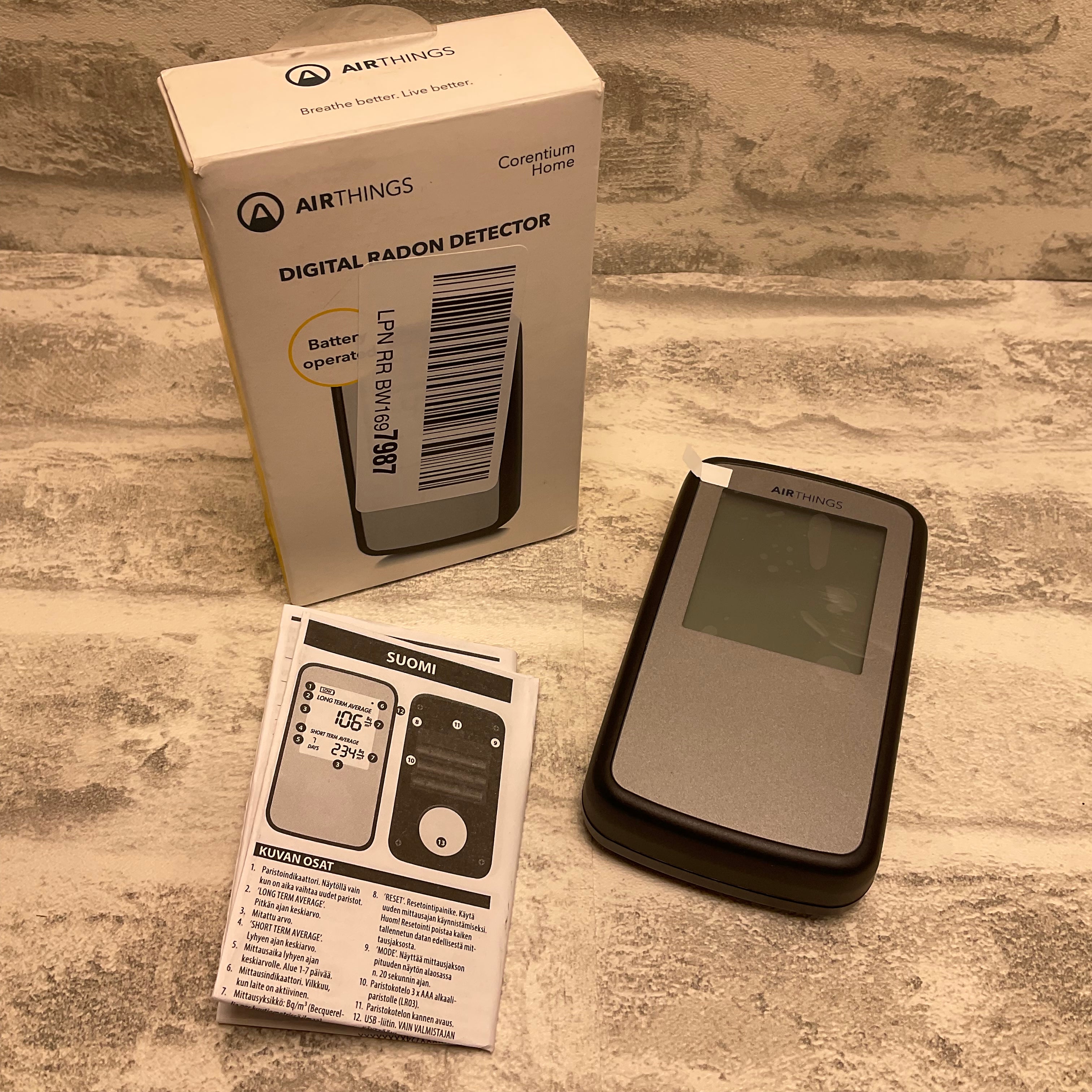 Airthings Corentium Home Radon Detector 223 Portable (7531639046382)