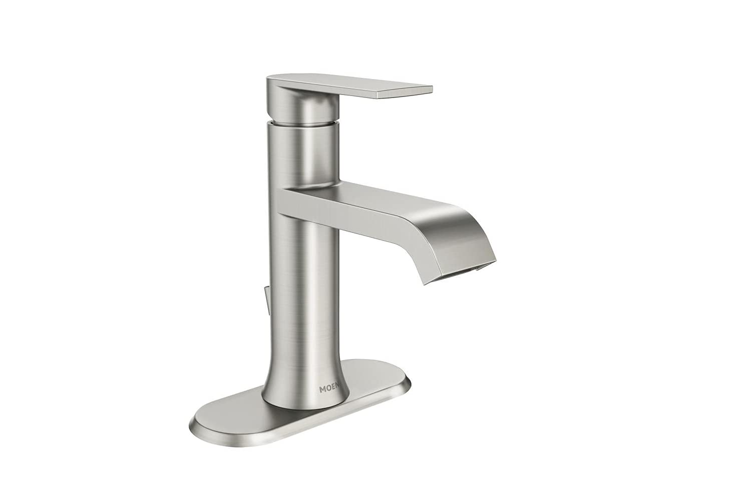 MOEN WS84760SRN Genta Single Hole Single-Handle Bathroom Faucet Brushed Nickel (7639847272686)
