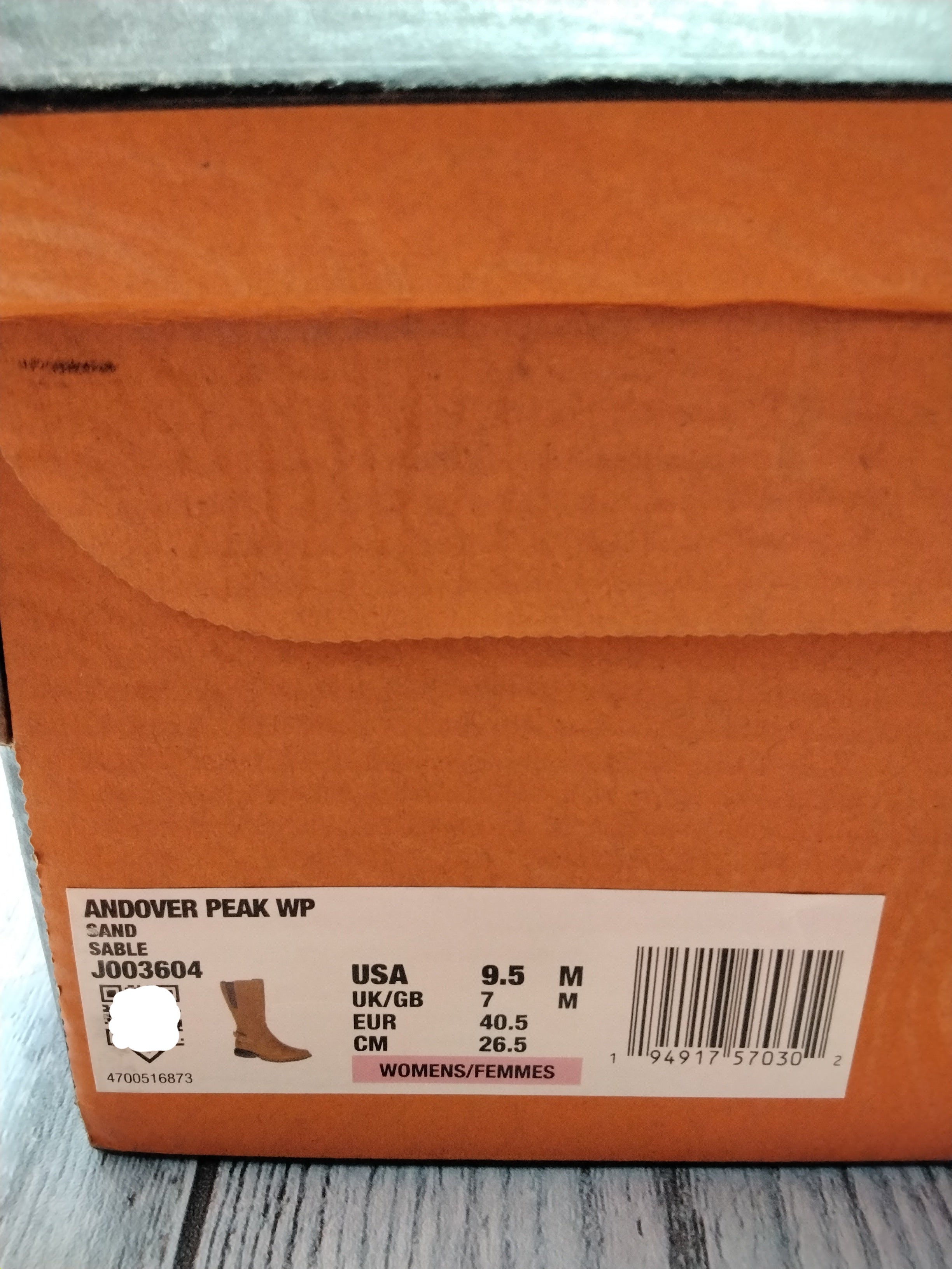 Merrell Andover Peak Waterproof Women's Boots, Sand, Size 9.5 (7781267210478)