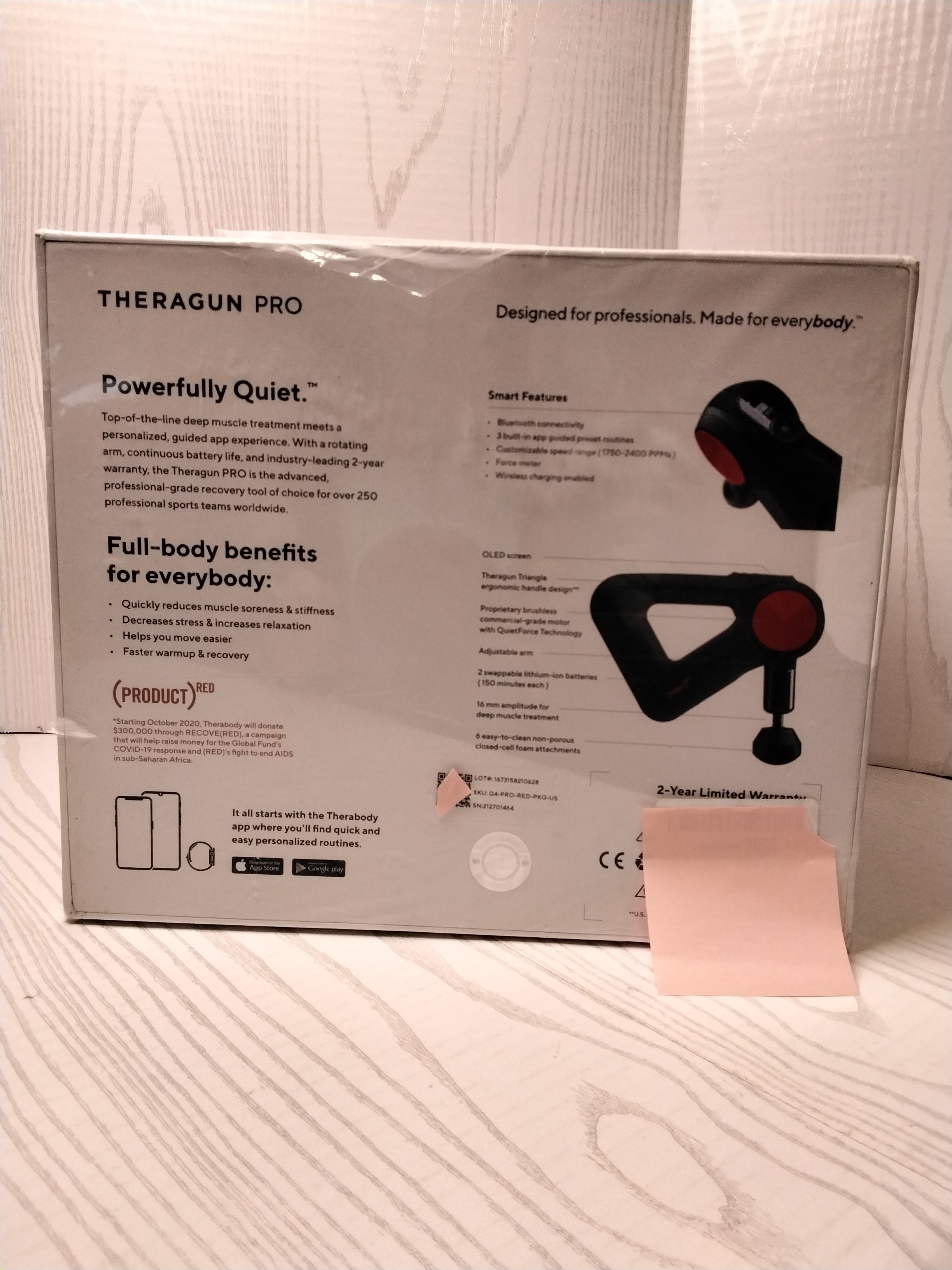 Theragun PRO - RED - Percussive Therapy Deep Tissue Muscle Treatment Massage Gun (7761798562030)
