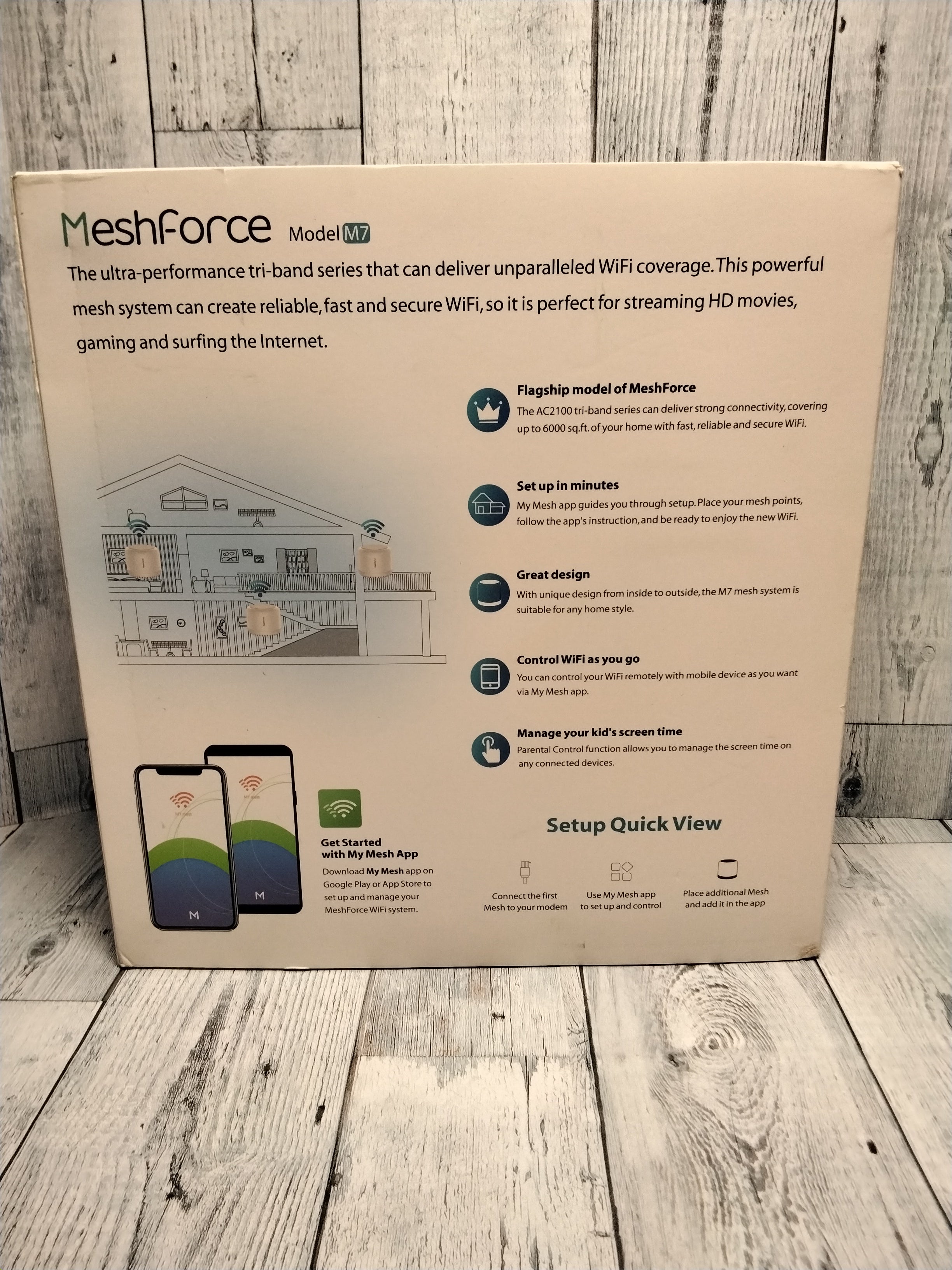 Meshforce M7 Tri-Band Whole Home Mesh WiFi System (3 Pack),WiFi Routers (7780161814766)