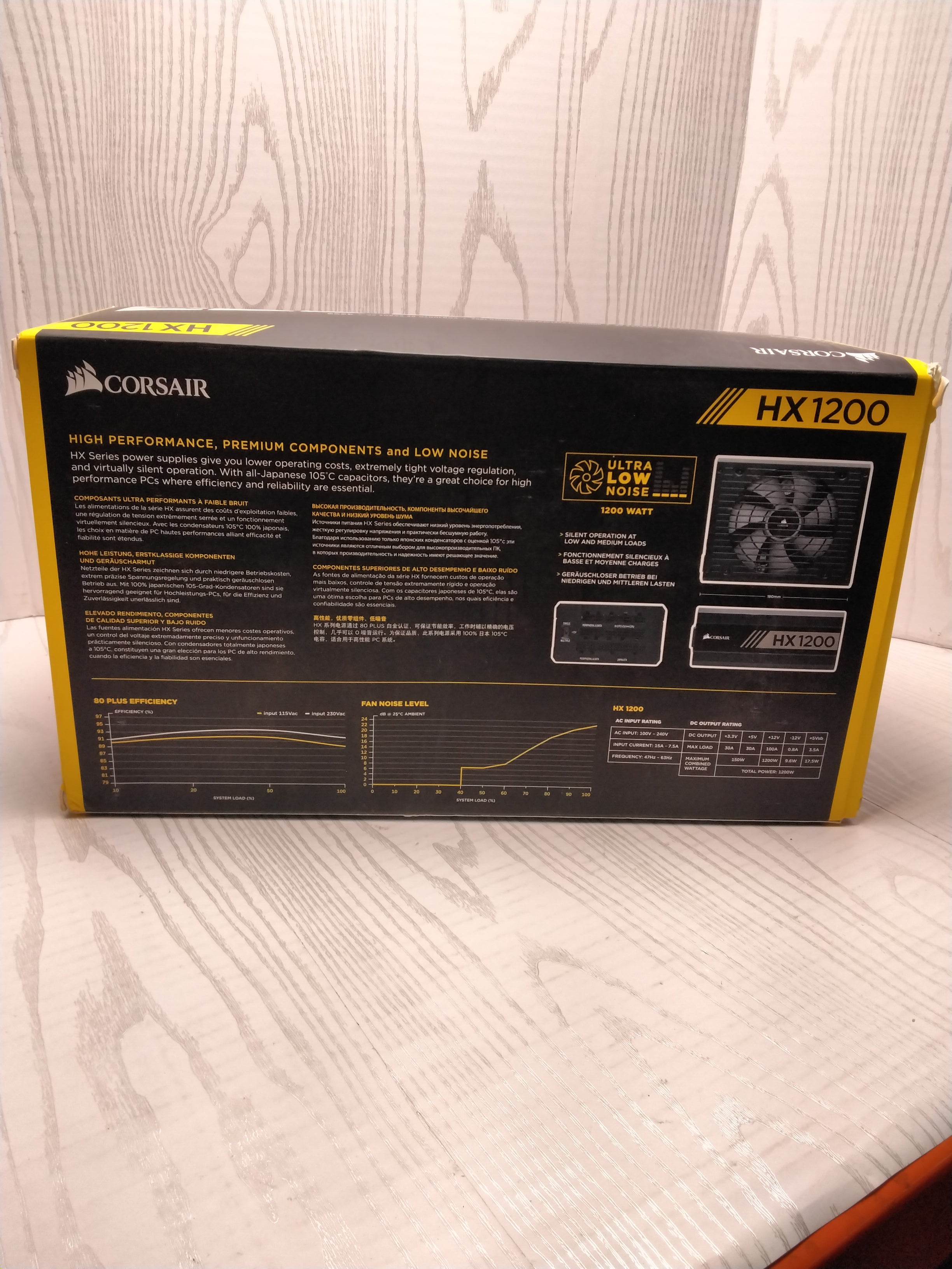 *FOR PARTS, UNTESTED*Corsair HX Series, HX1200, Model Number: CP-9020140-NA (7891982057710)