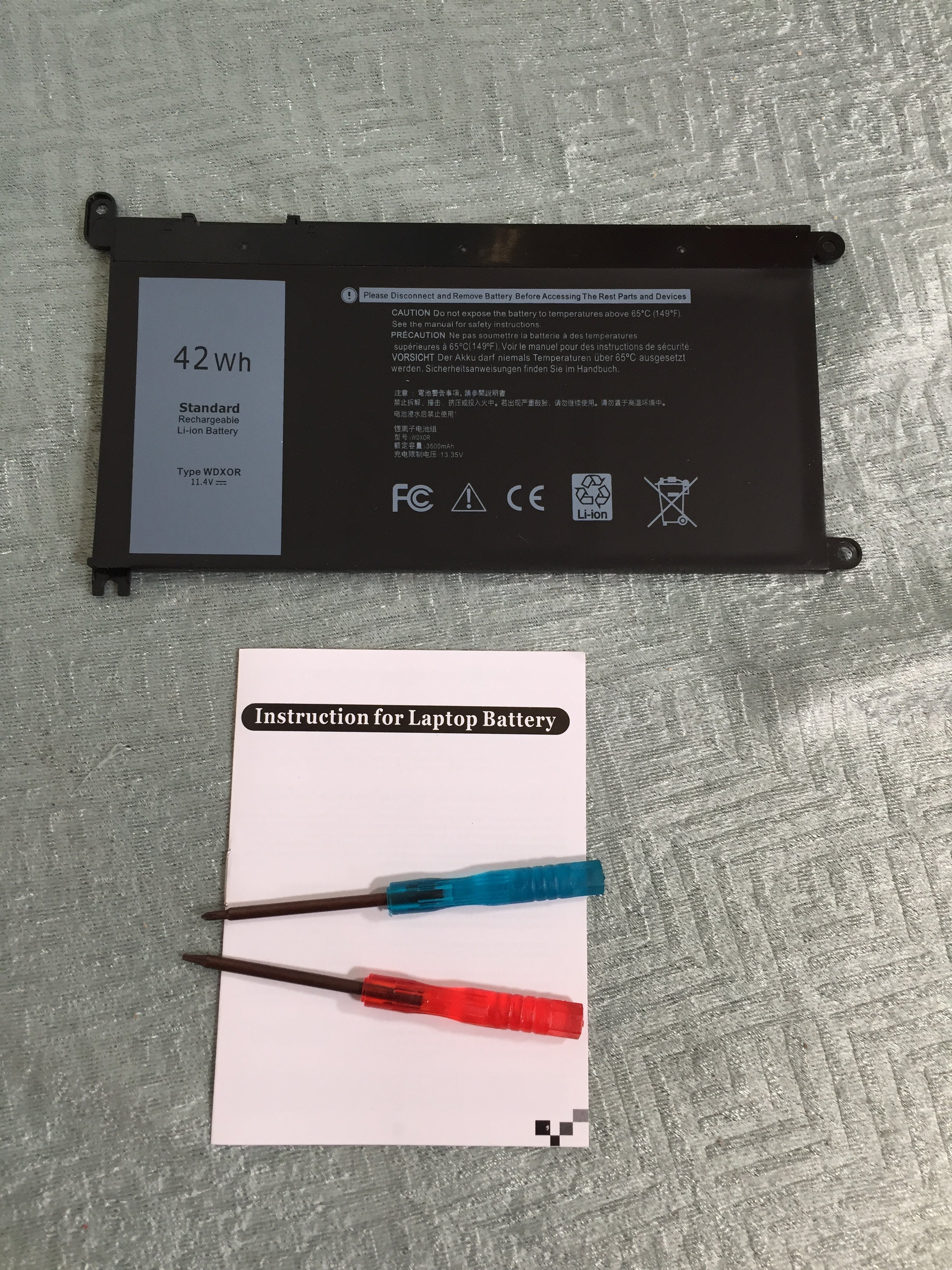 WDXOR 42Wh Laptop Battery Replace for Dell Inspiron 17 (7544863359214)