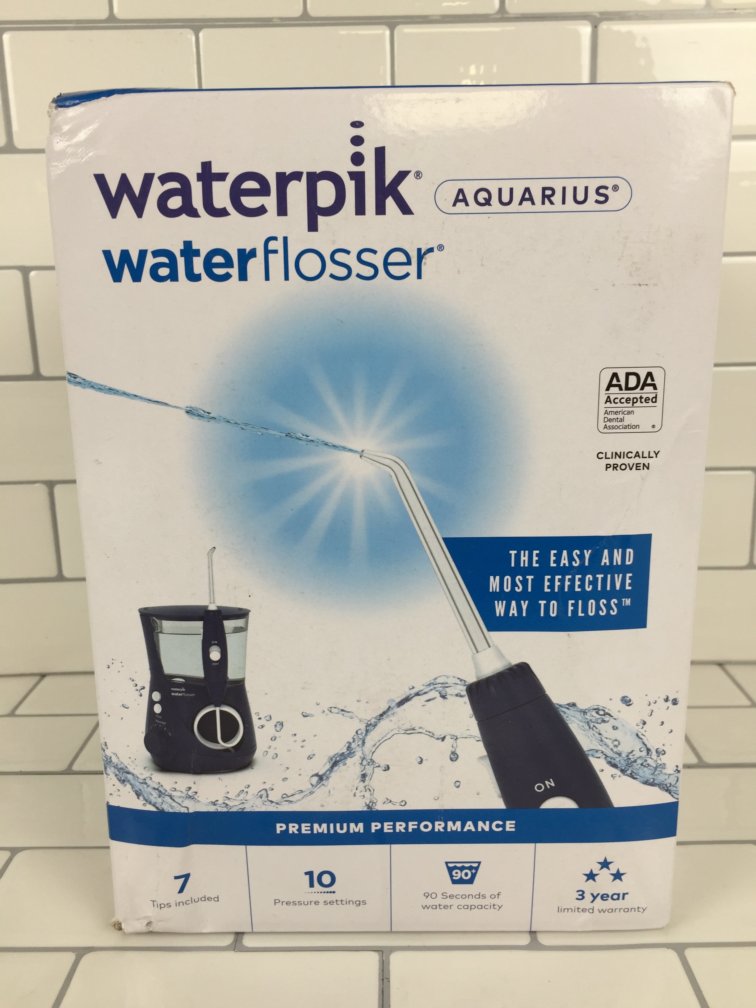 Waterpik WP-663 Water Flosser Electric Oral Irrigator For Teeth, Aquarius, Blue (7342677491950)