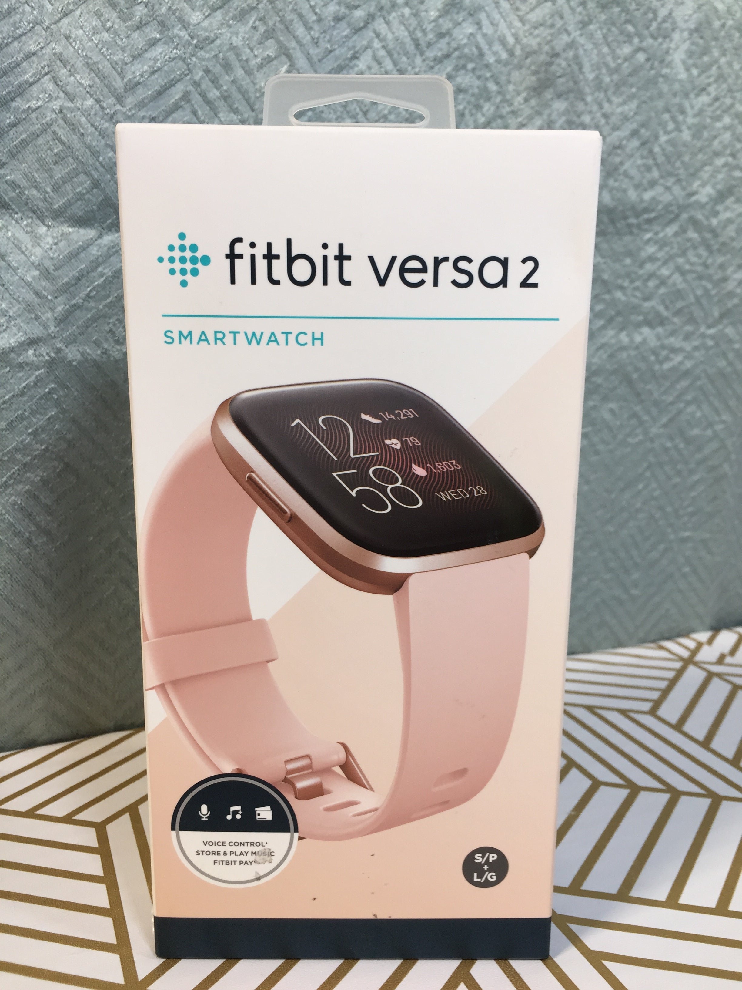 Fitbit Versa 2 Health and Fitness Smartwatch, Alexa Built-In, Petal/Copper Rose (7654810747118)