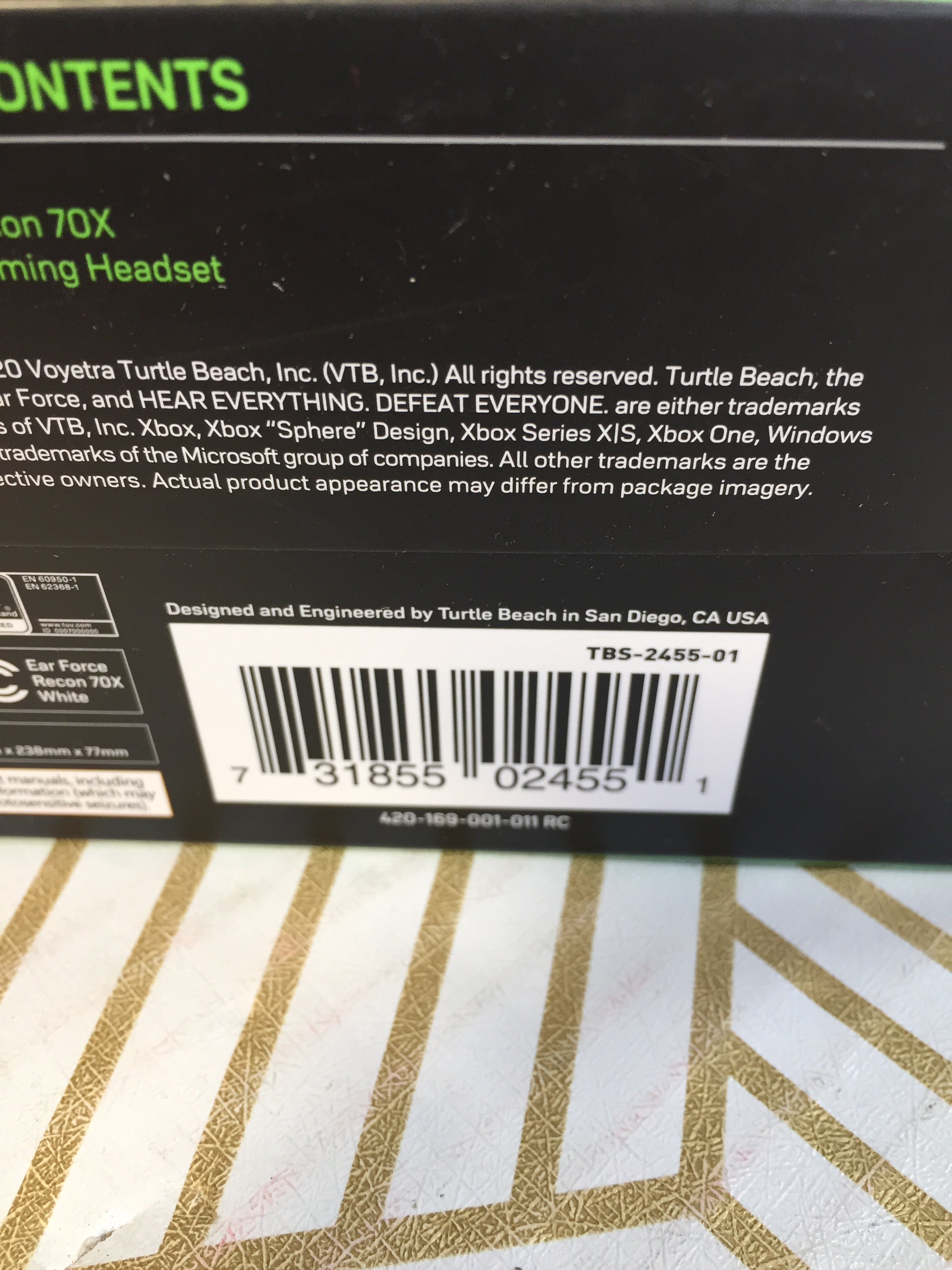 Turtle Beach Recon 70 Gaming Headset - White *SEALED* (7913552281838)