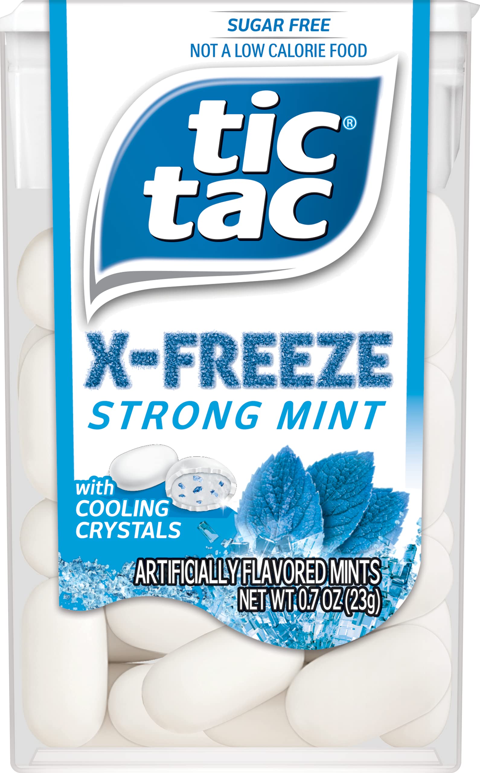 Tic Tac X-FREEZE Sugar Free Breath Mints, Strong Mint, 0.7 oz (Pack of 12) (7567377432814)