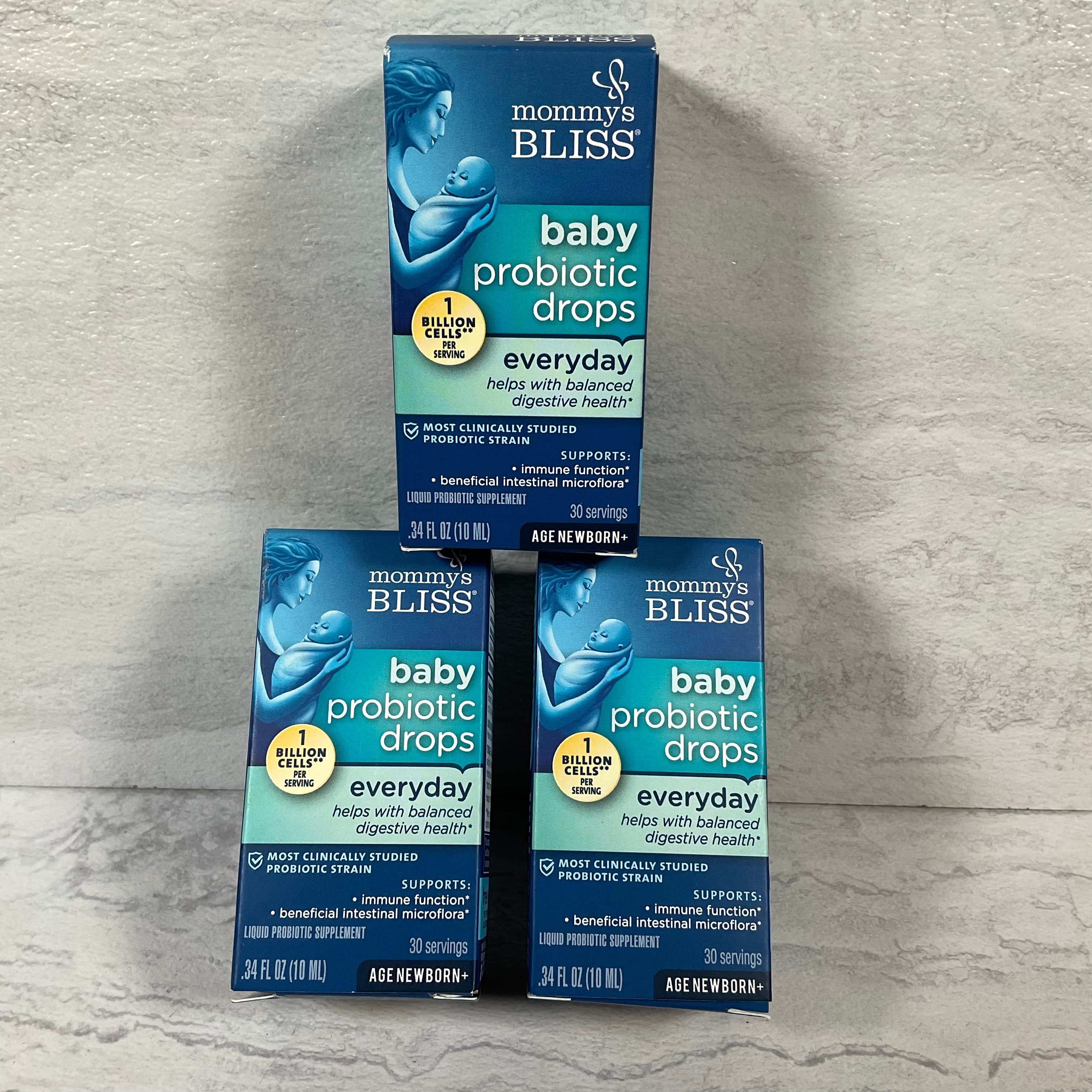 (3)Mommy's Bliss Baby Probiotic-Gas, Constipation, Colic Symptom Relief EXP 5/22 (7199466619118)