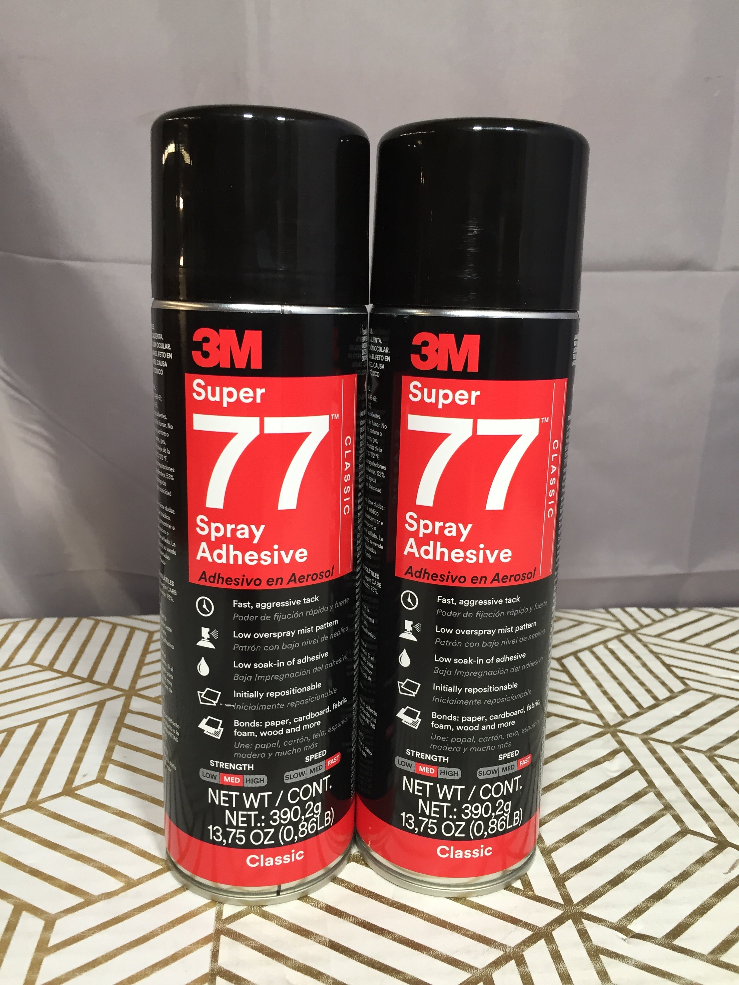 3M SUPER 77 Spray Adhesive Classic | 2 CANS | **EXPIRED** (8201332130030)