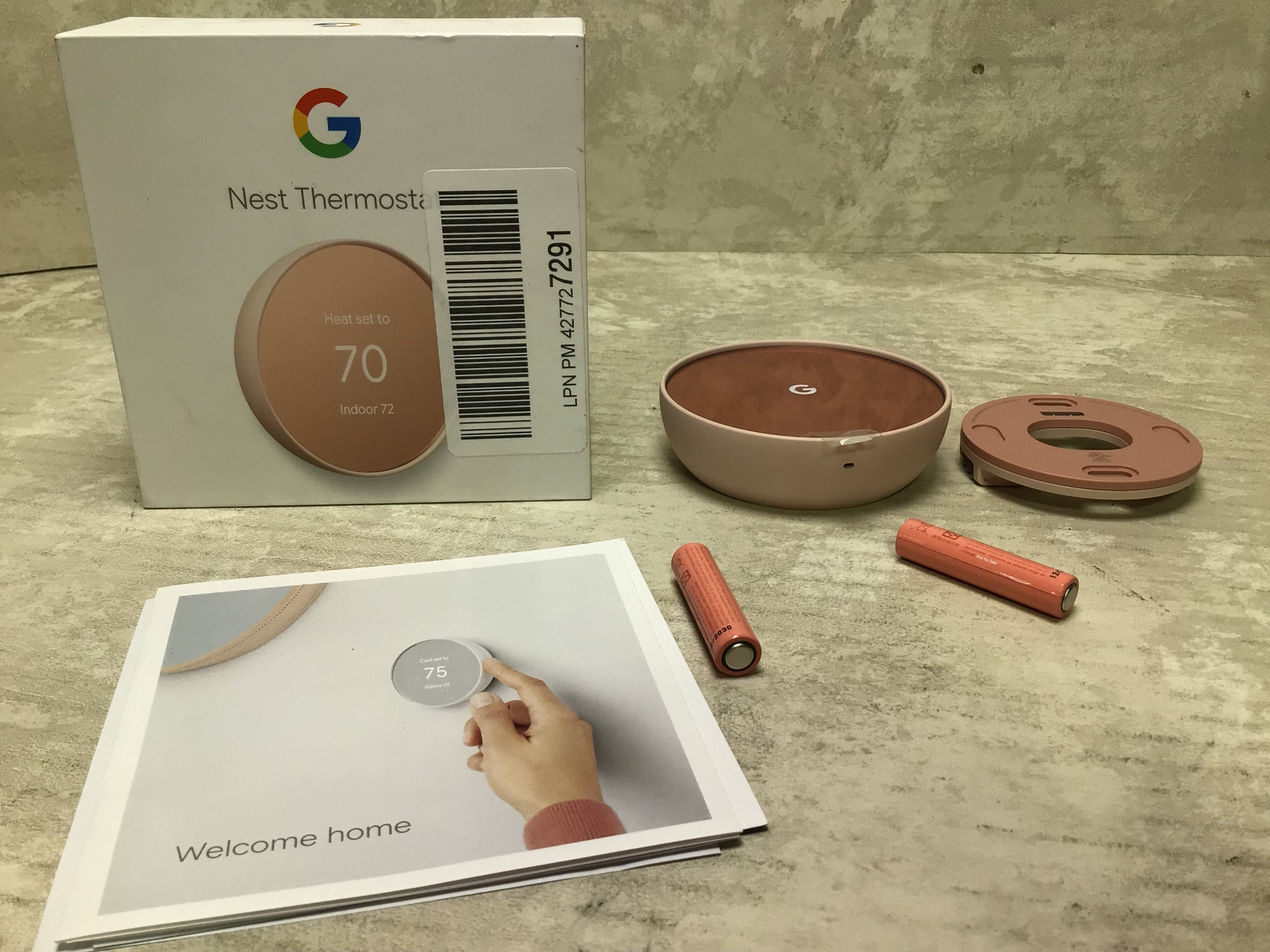 Google Nest Thermostat - Smart Thermostat for Home - Programmable Wifi Thermostat - Sand (7679144427758)