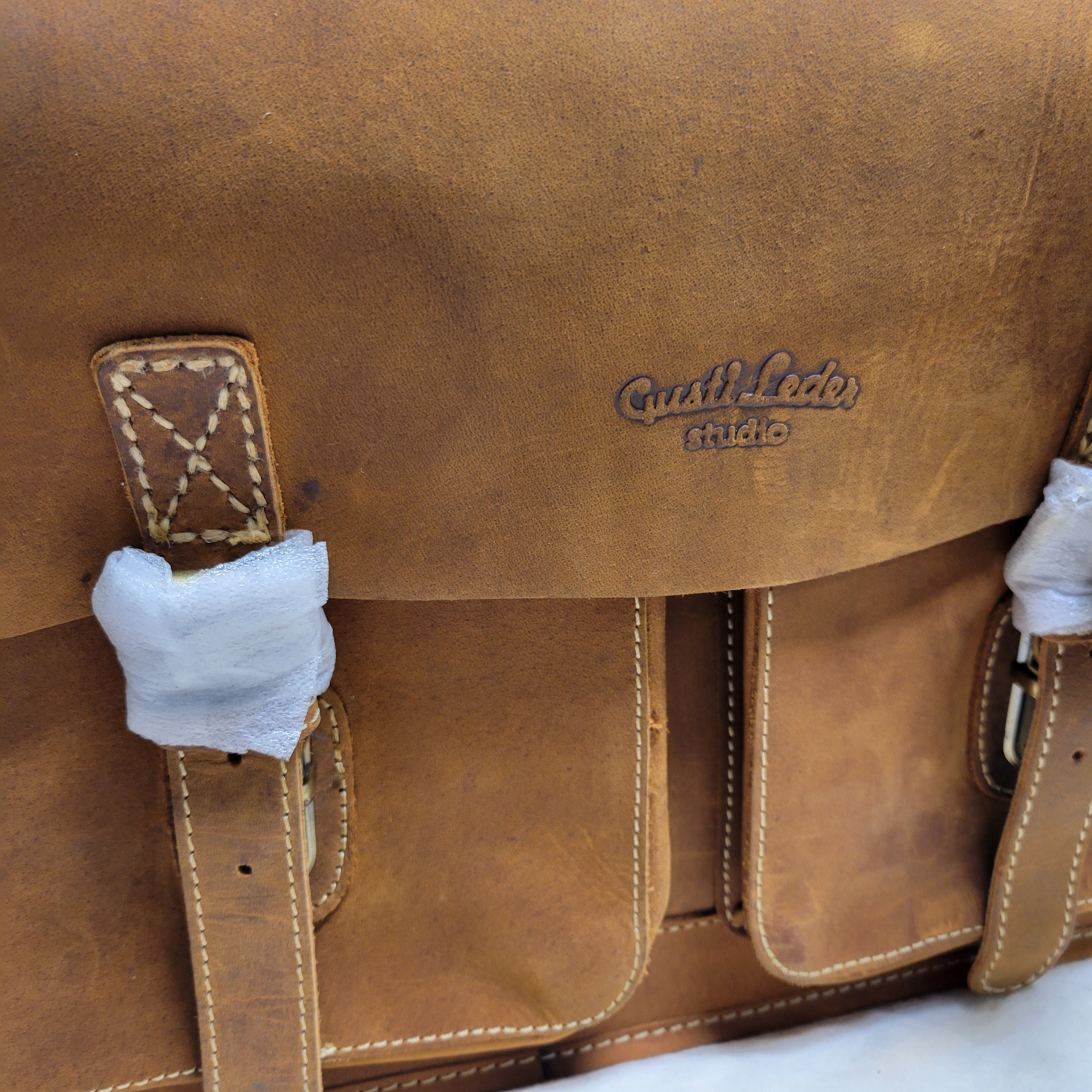 Gusti Pannier Leather Satchel, Briefcase, Teacher’s Bag, Bike Bag, Bicycle Bag (8067645505774)