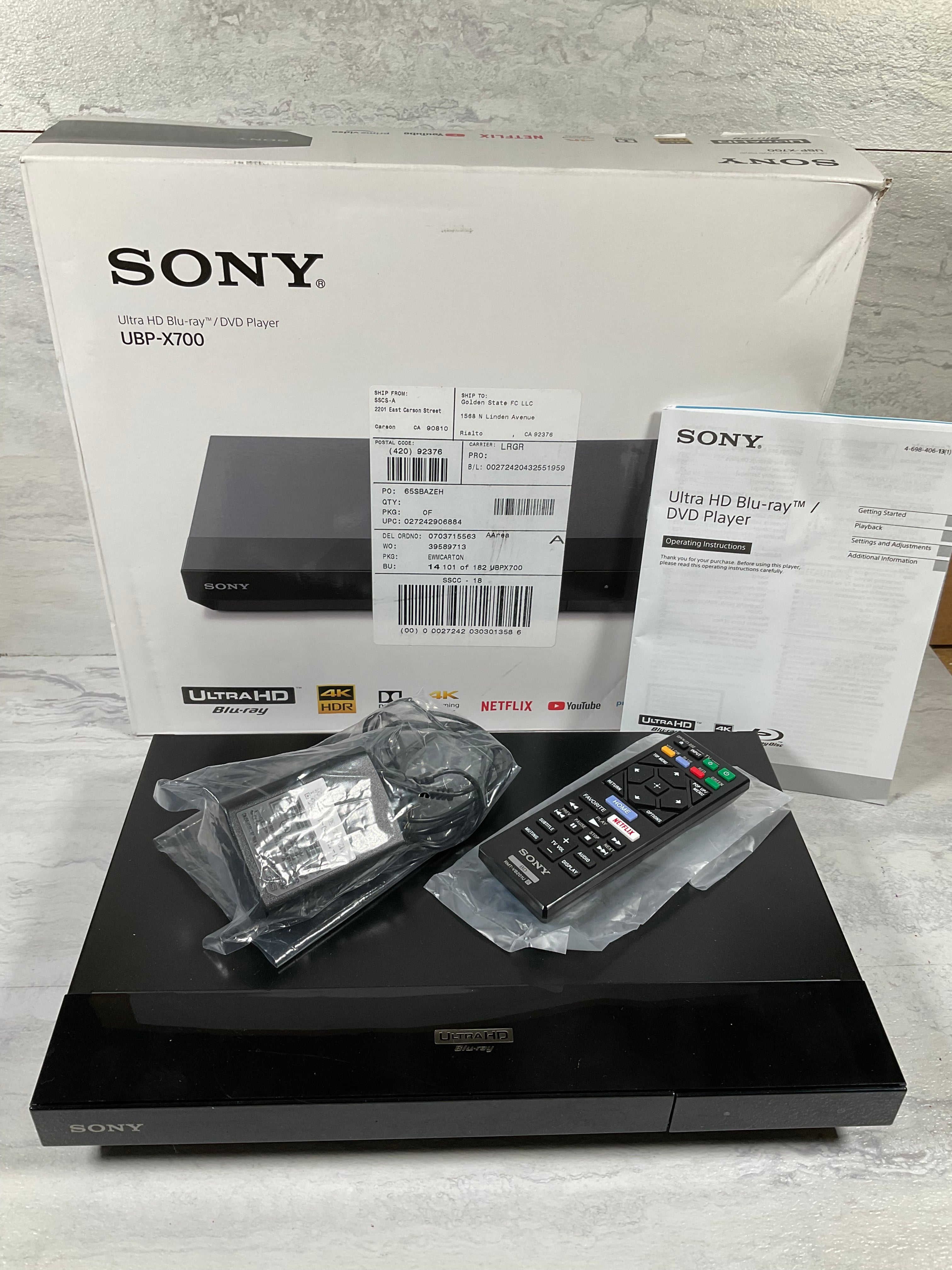 Sony UBP-X700 4K Ultra HD Home Theater Streaming Blu-Ray Player (6961679138999)