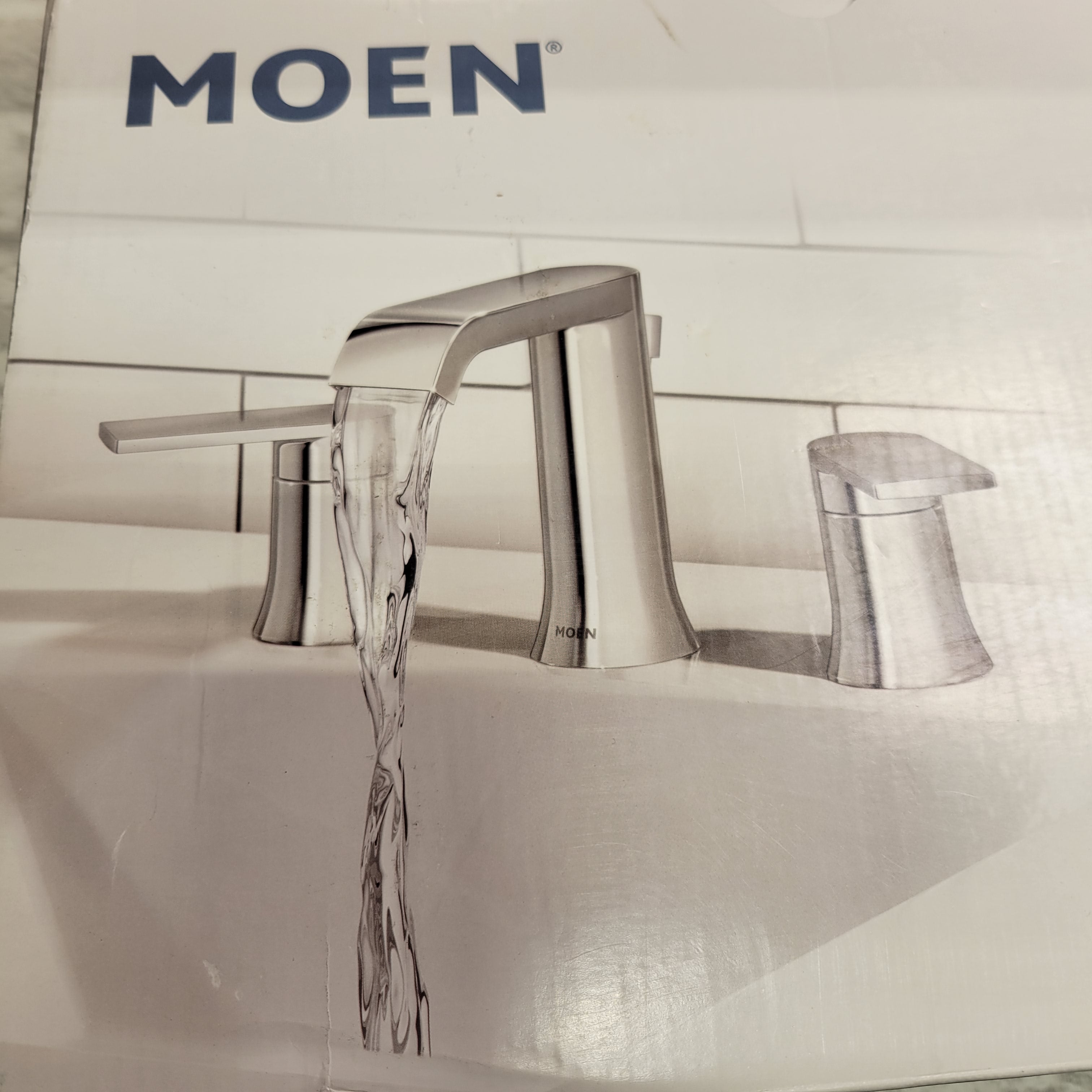 MOEN Genta 8 in. Widespread 2-Handle Bathroom Faucet in Chrome (7629723664622)