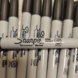 Sharpie Fine Point Permanent Markers Black, Lot of 24