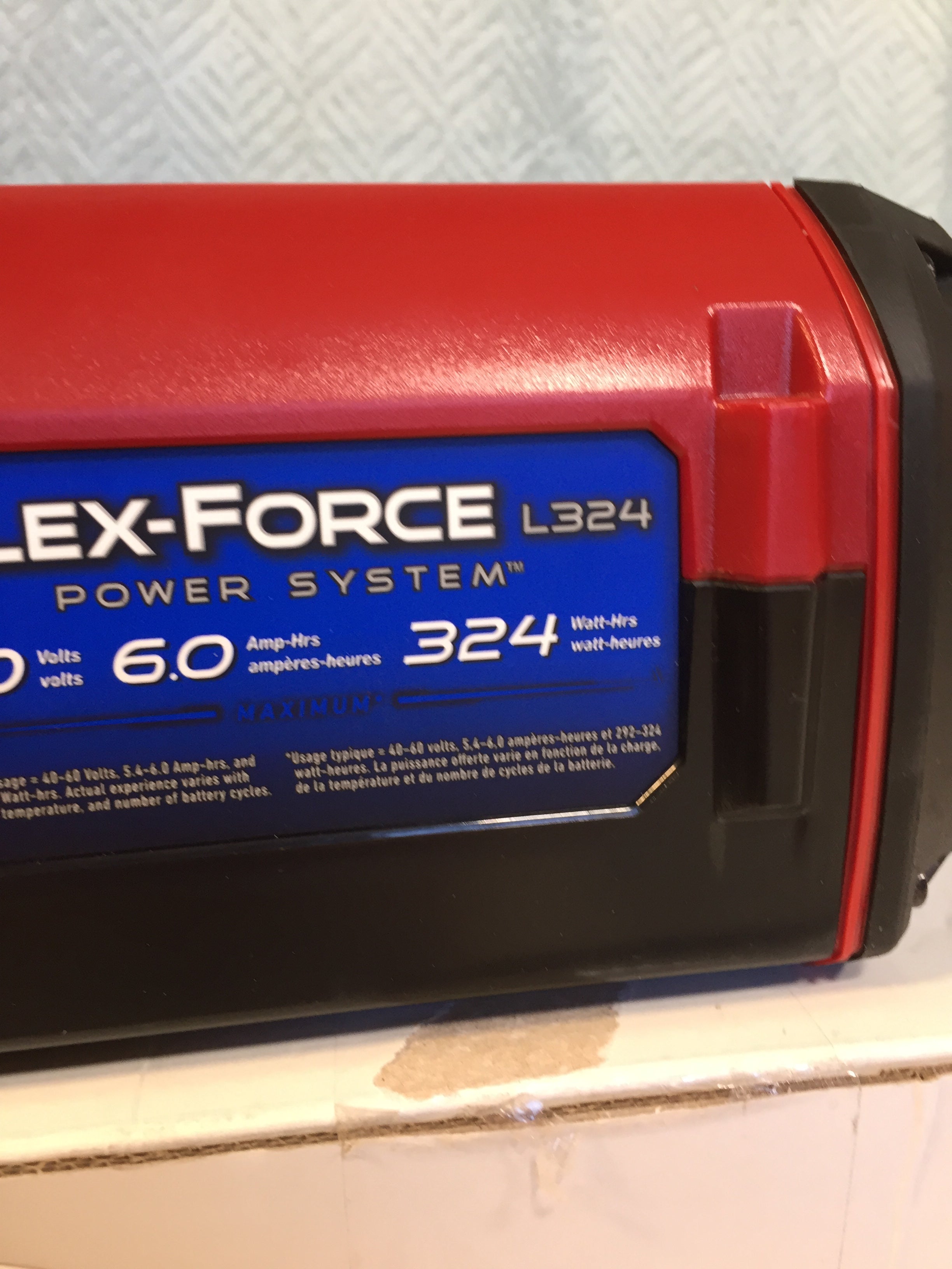 TORO Flex-Force 60-Volt Max 6.0 Ah Lithium-Ion L324 Battery *OPEN BOX* (7945758605550)