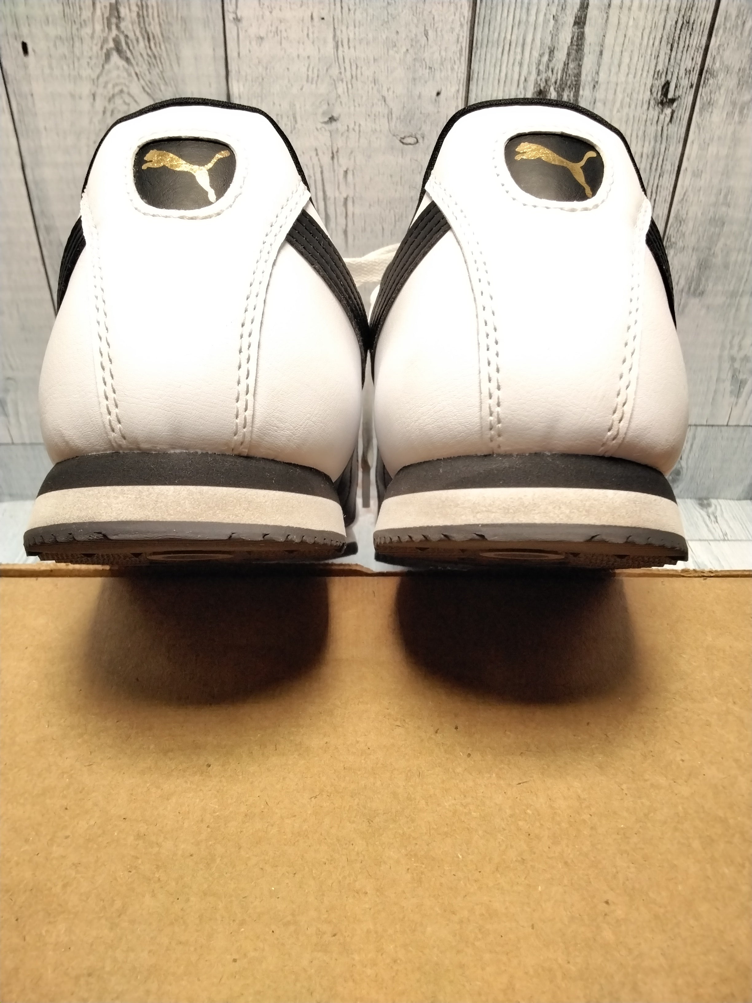 PUMA Men's Roma Sneaker, White/Black, Sz 14 (7781271306478)