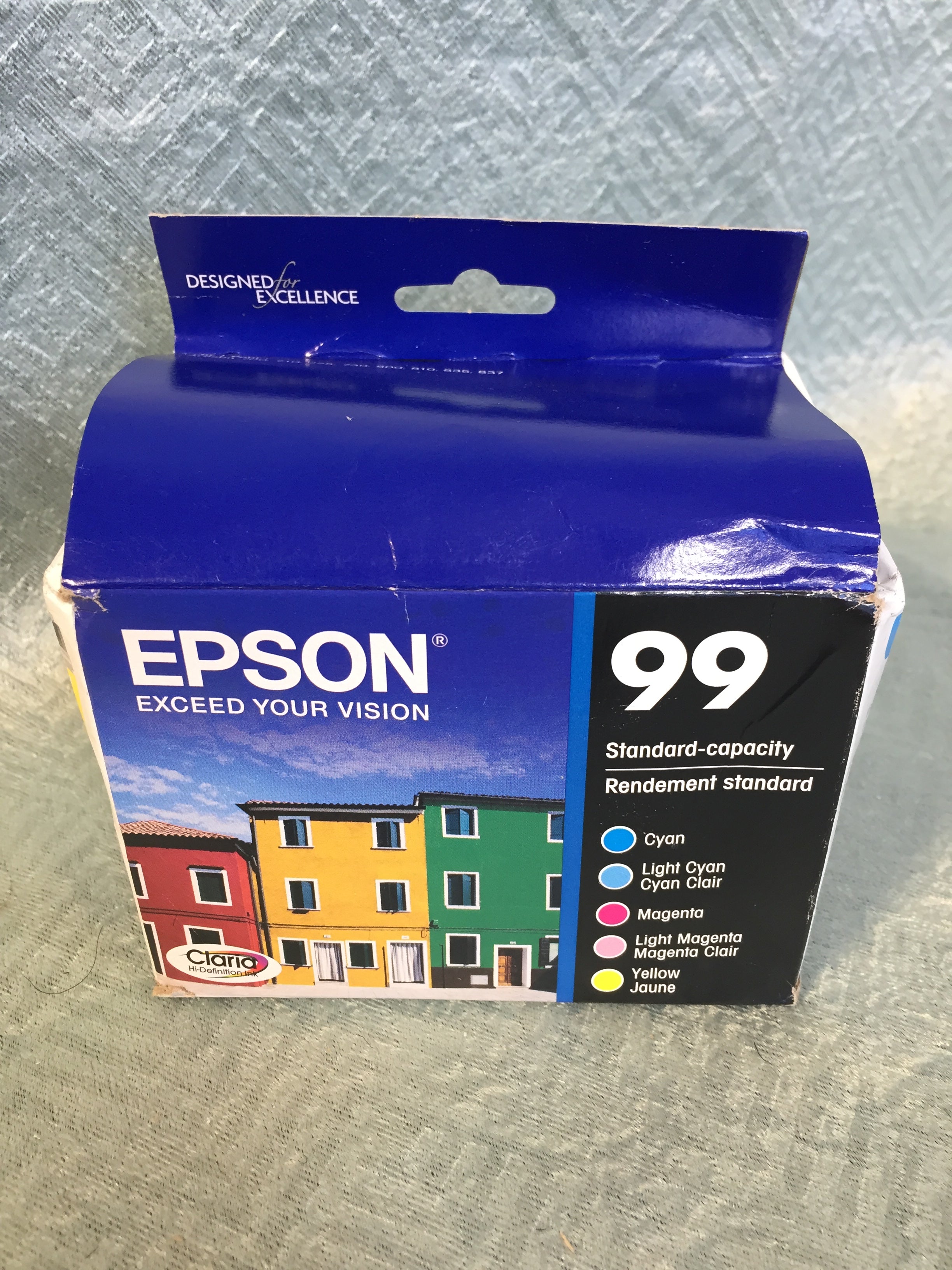 EPSON T099 Claria Hi-Definition Ink Standard Capacity 5 Color Cartridge Combo (7610049233134)