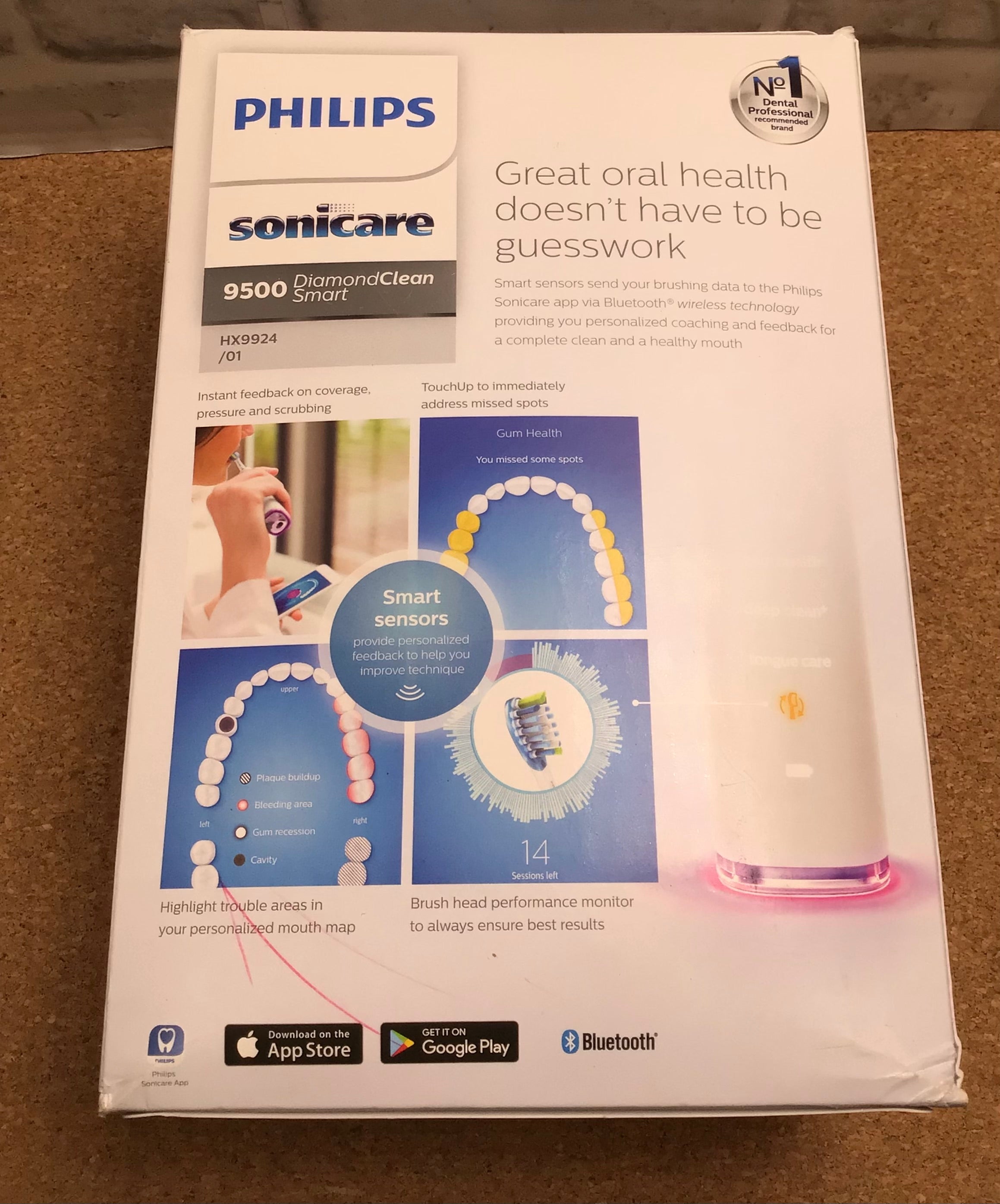 Philips Sonicare DiamondClean Smart 9500 Rechargeable Electric Power Toothbrush (7869895508206)