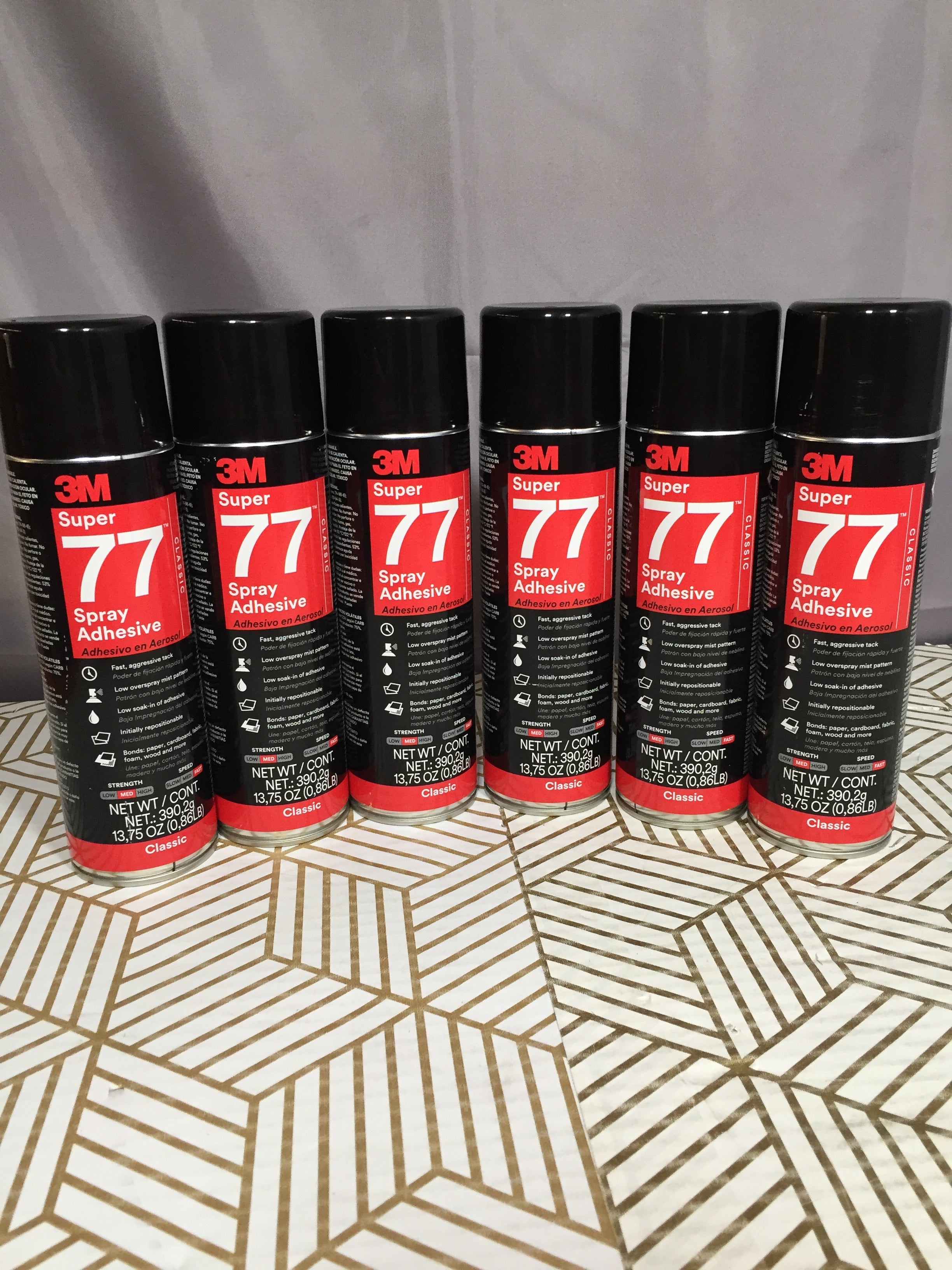 3M SUPER 77 Spray Adhesive Classic | 6 CANS | **EXPIRED** (8201341173998)