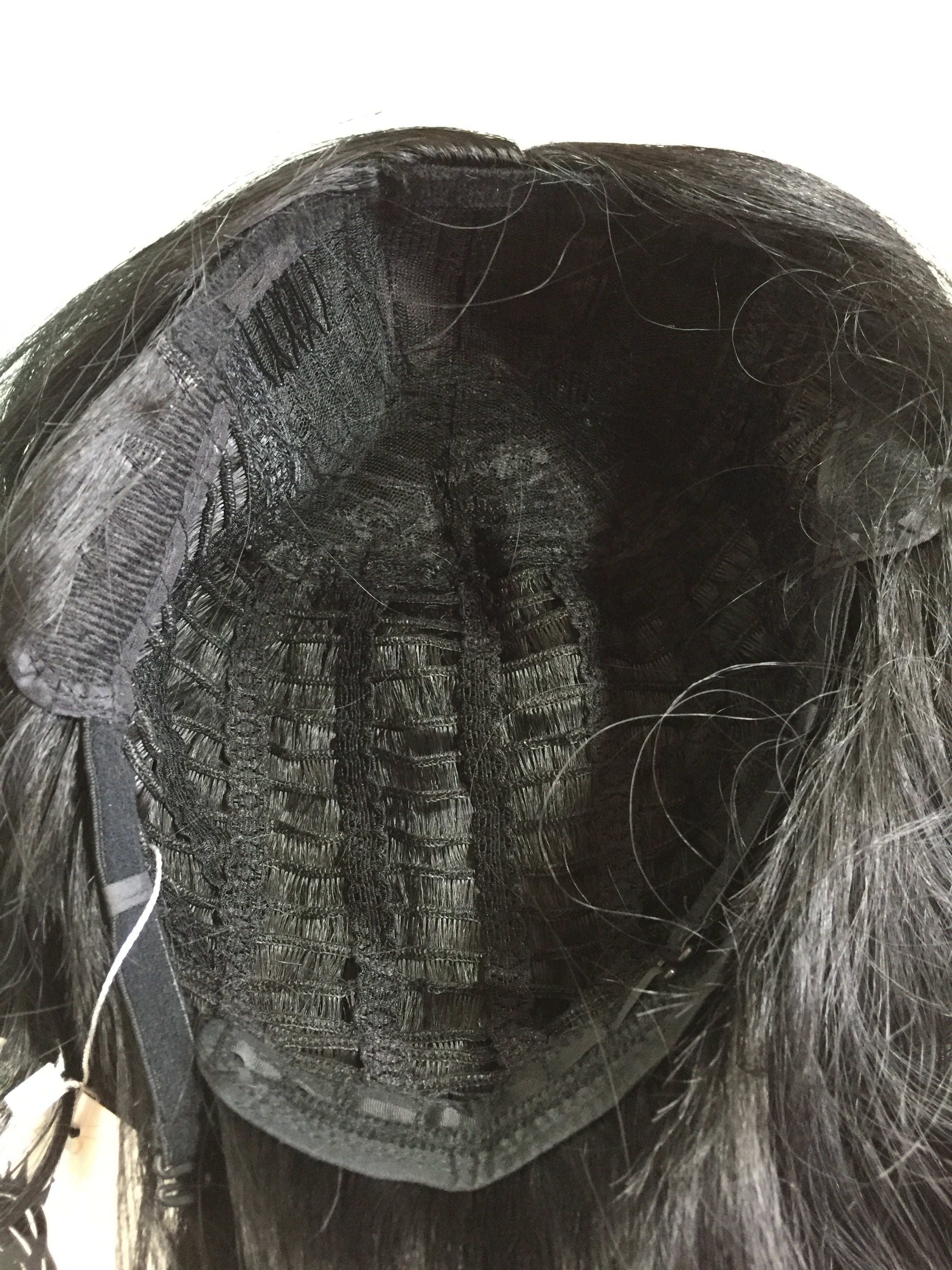 AISI Queens Black Long Wavy 24 Inch Wig with Middle Part Synthetic (7611639955694)