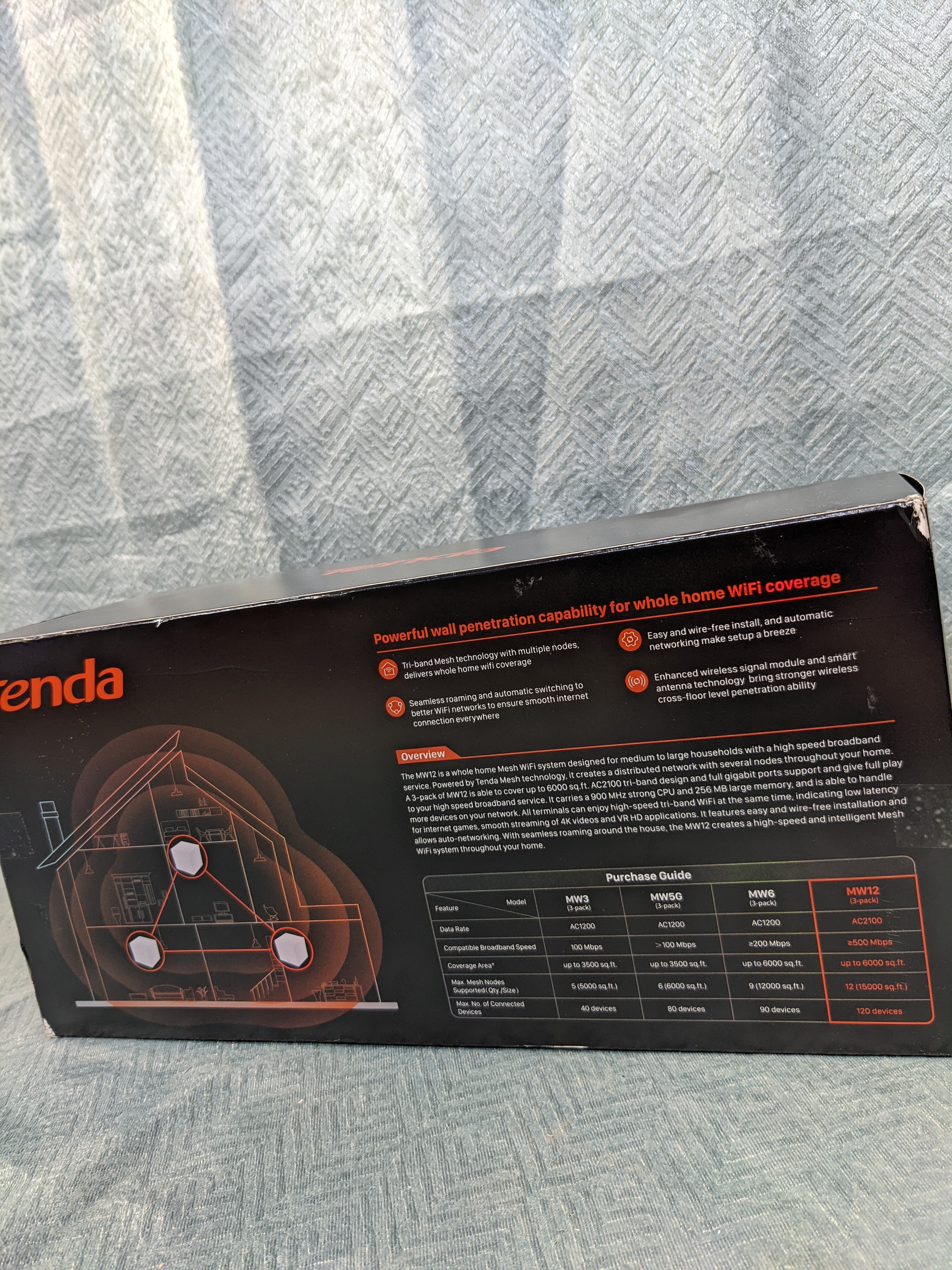Tenda NOVA Whole Home Mesh Wi-Fi System, Tri-Band AC2100 Router/Extender Replacement, 100+ Devices (7555687448814)